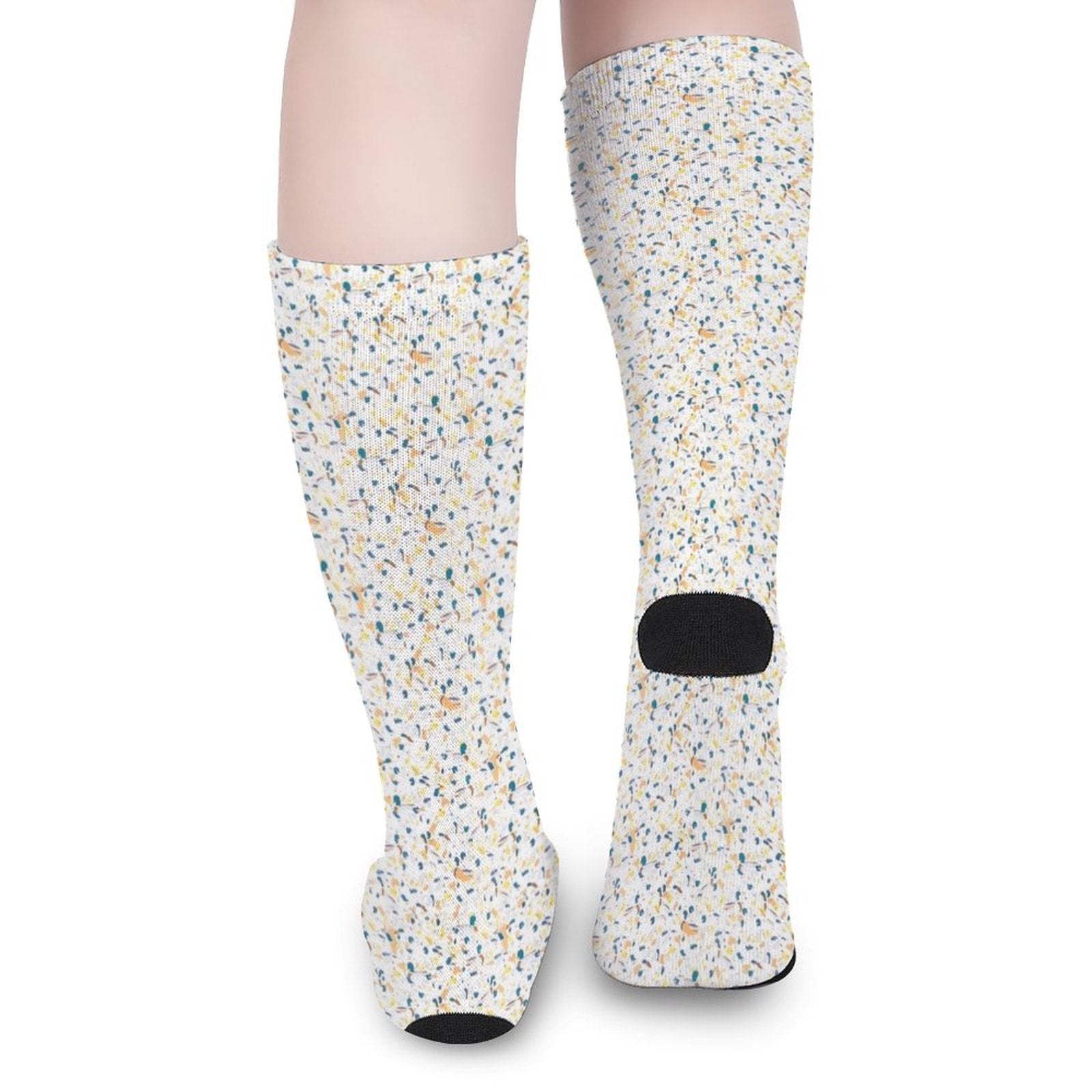 Yellow terrazzo Prined socks Gifts for Men Women