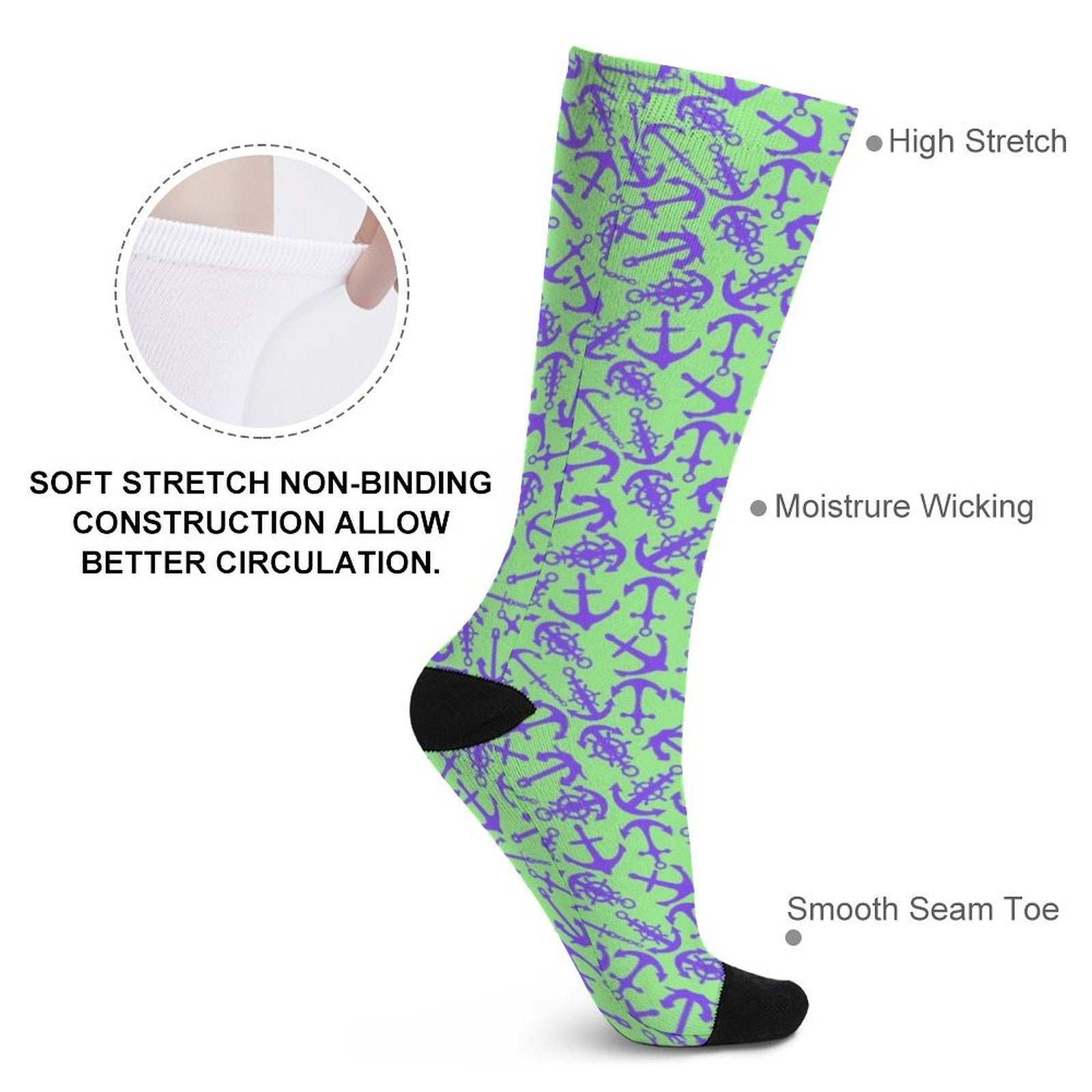 Anchor Prined socks Gifts for Men Women