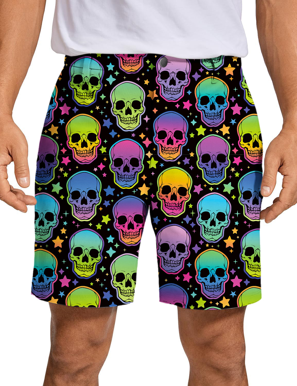 Men's Neon Skulls Golf Shorts