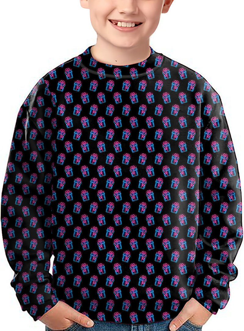Christmas gift Crewneck Pullover Kids Ugly Sweater