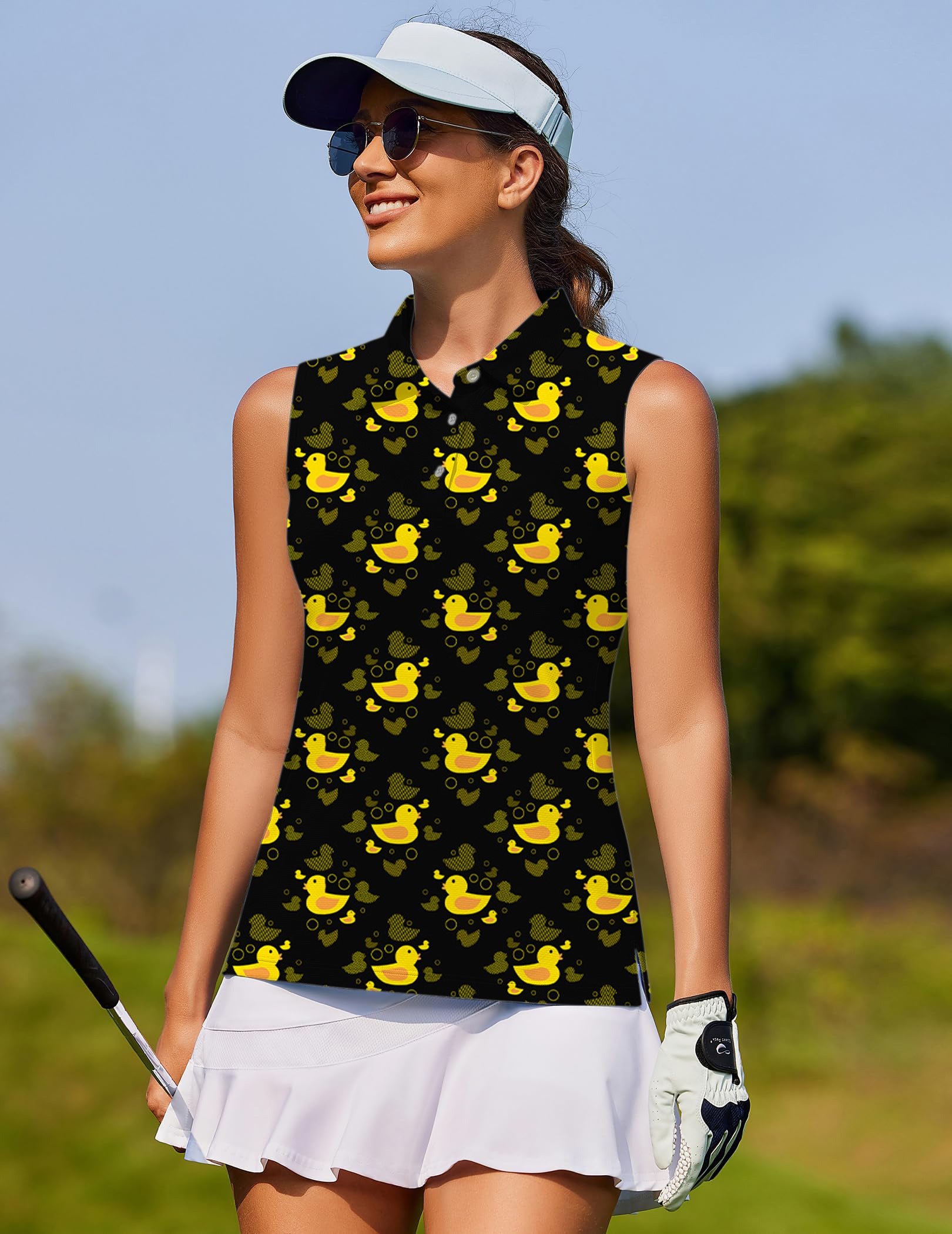 Yellow duck- Women's golf Sleeveless shirt