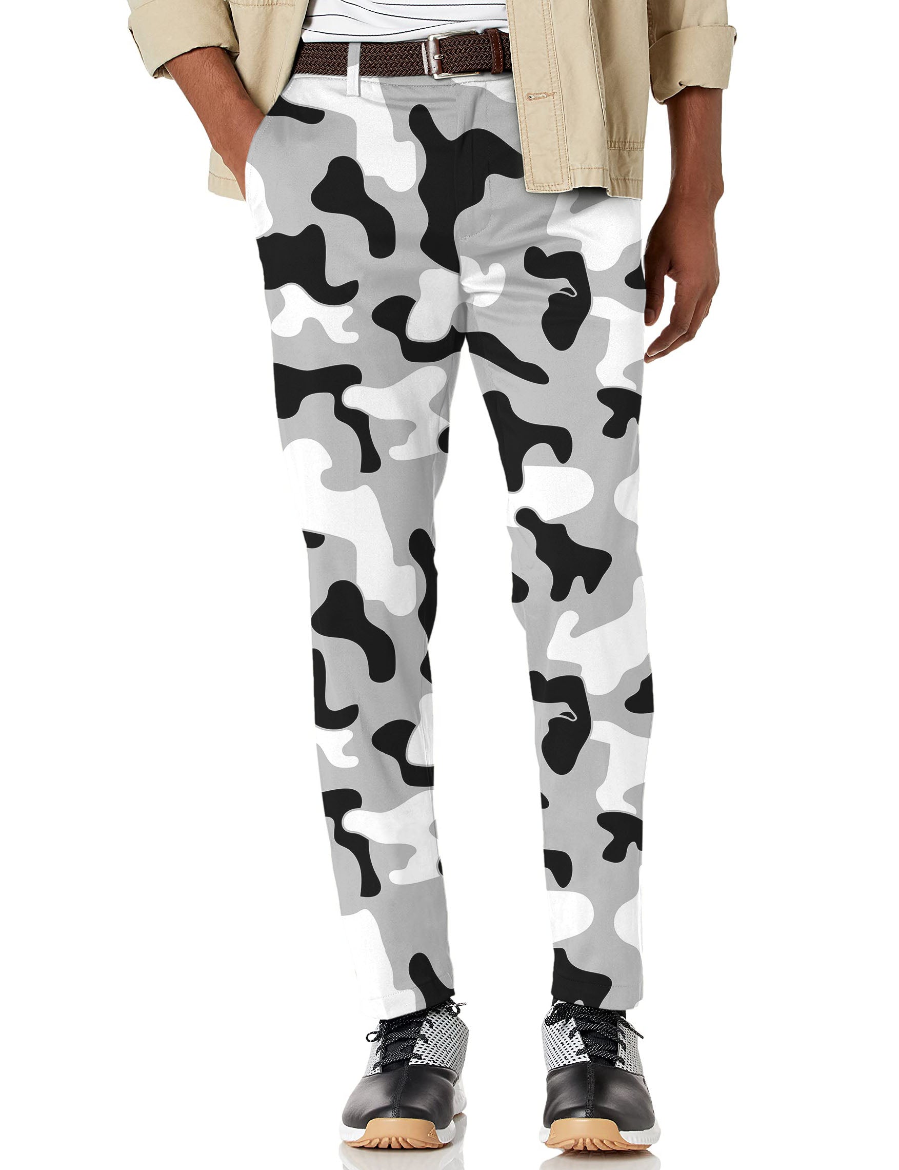 Men's Grey camouflage Stretch Golf Pants limited edition