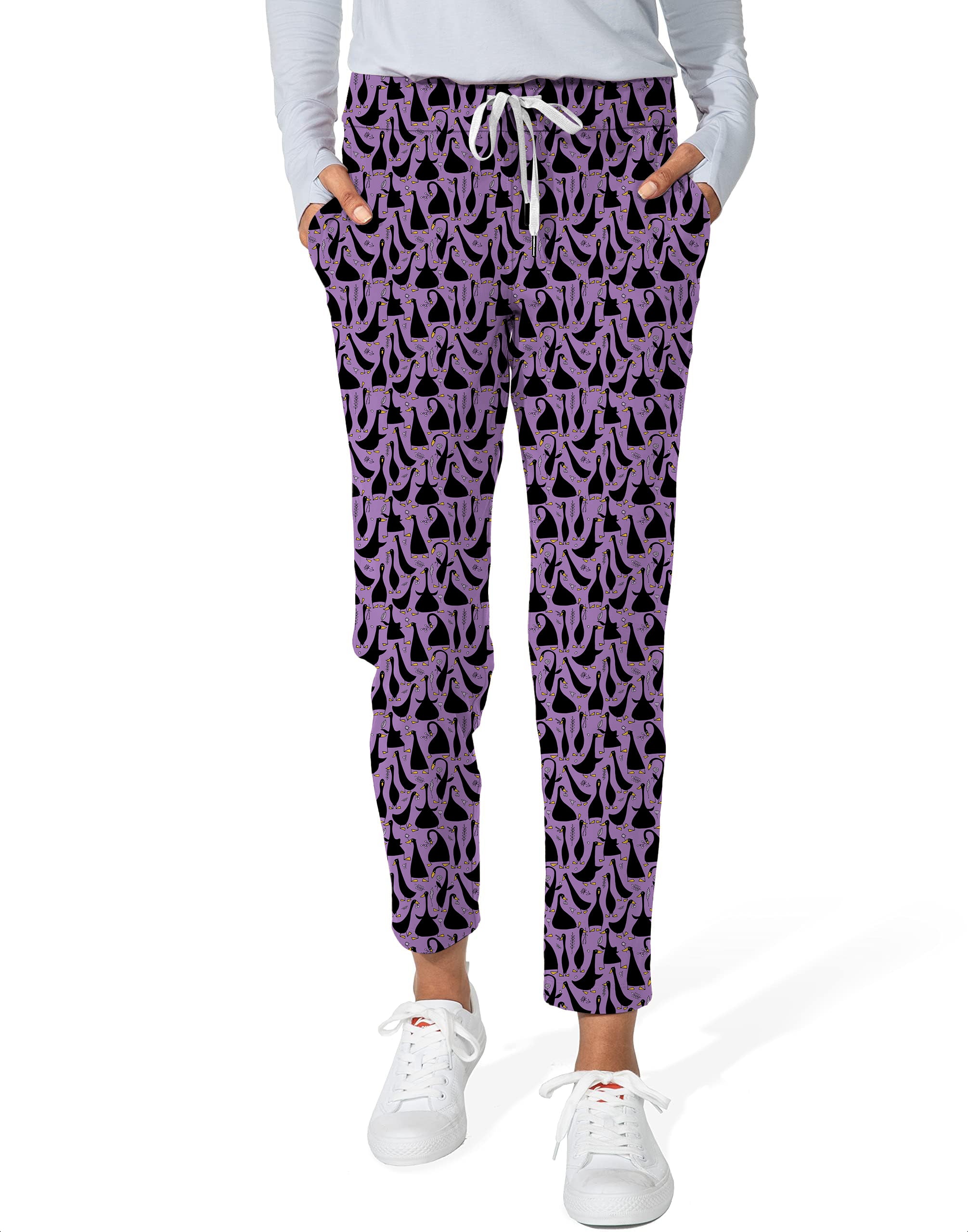 Black Goose Purple Women's 7/8 Stretch Ankle Golf Pants