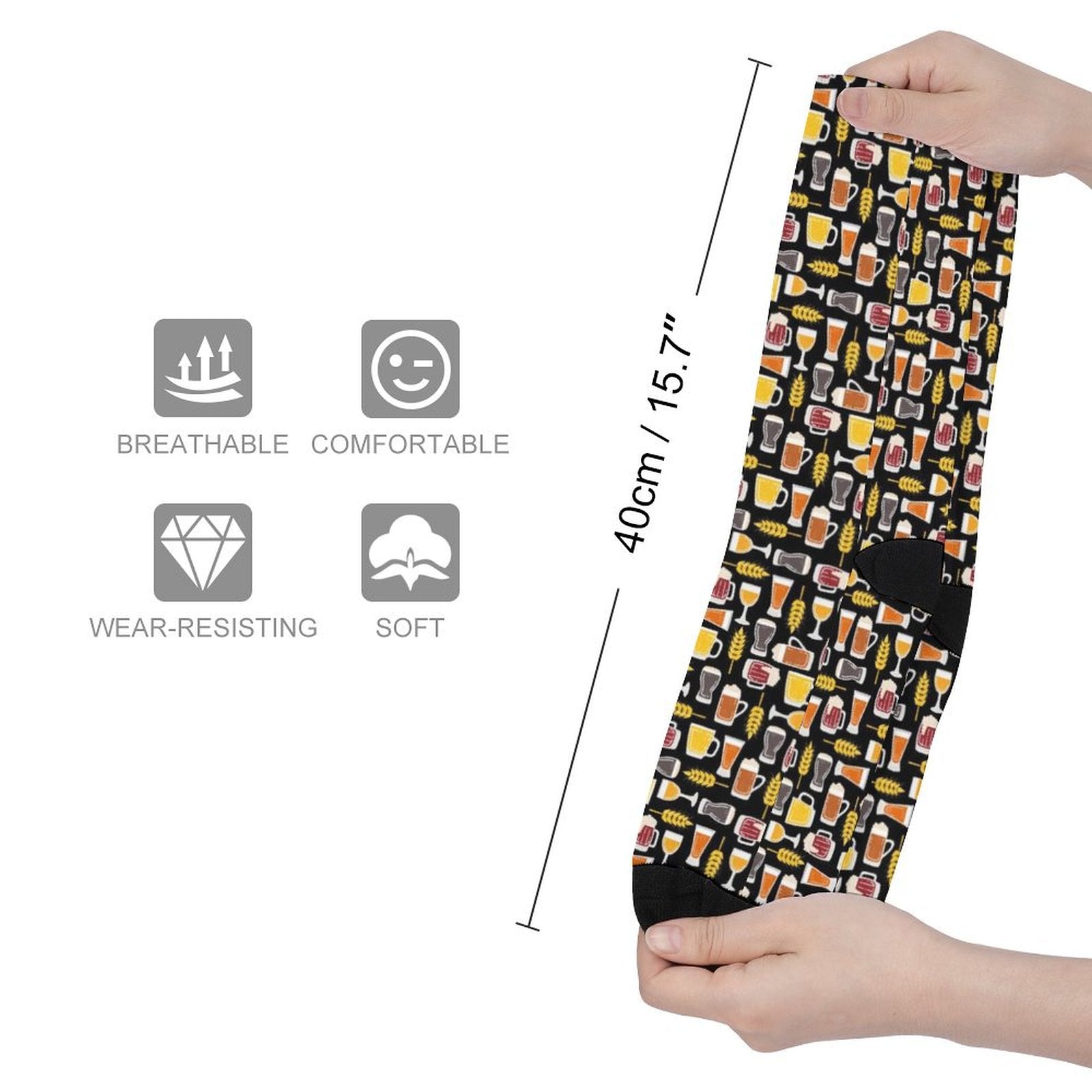 Fall Brewskis Prined socks Gifts for Men Women