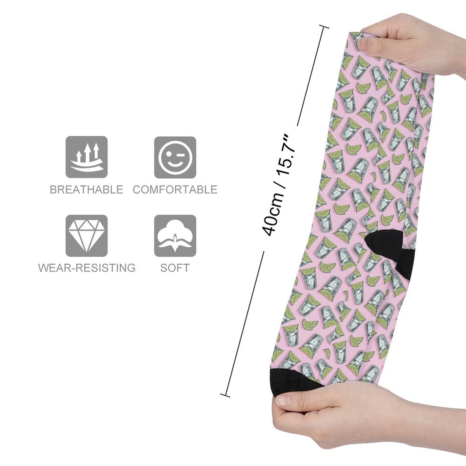 Ice tea Prined socks Gifts for Men Women