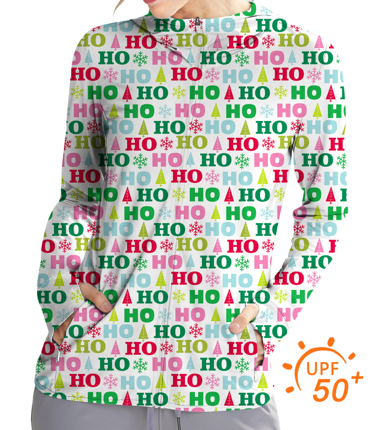 Women's Outdoor Christmas HO Golf Sun Protection Slim Fit zip hoodies