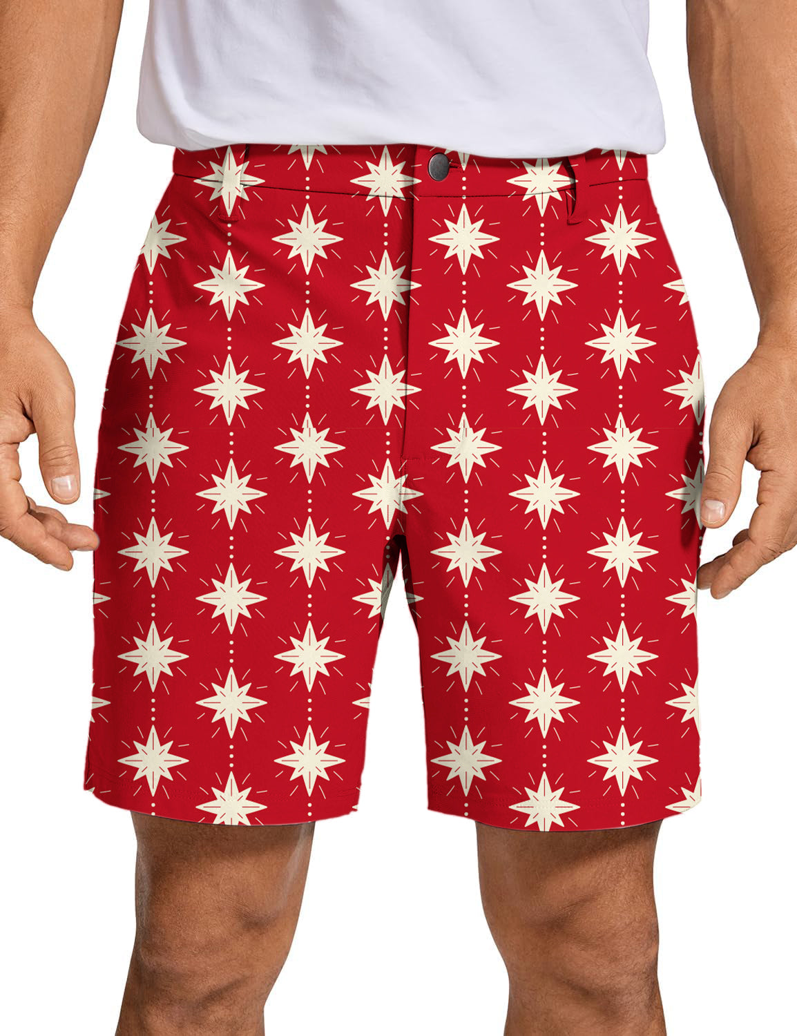Men's Christmas Star Golf Shorts