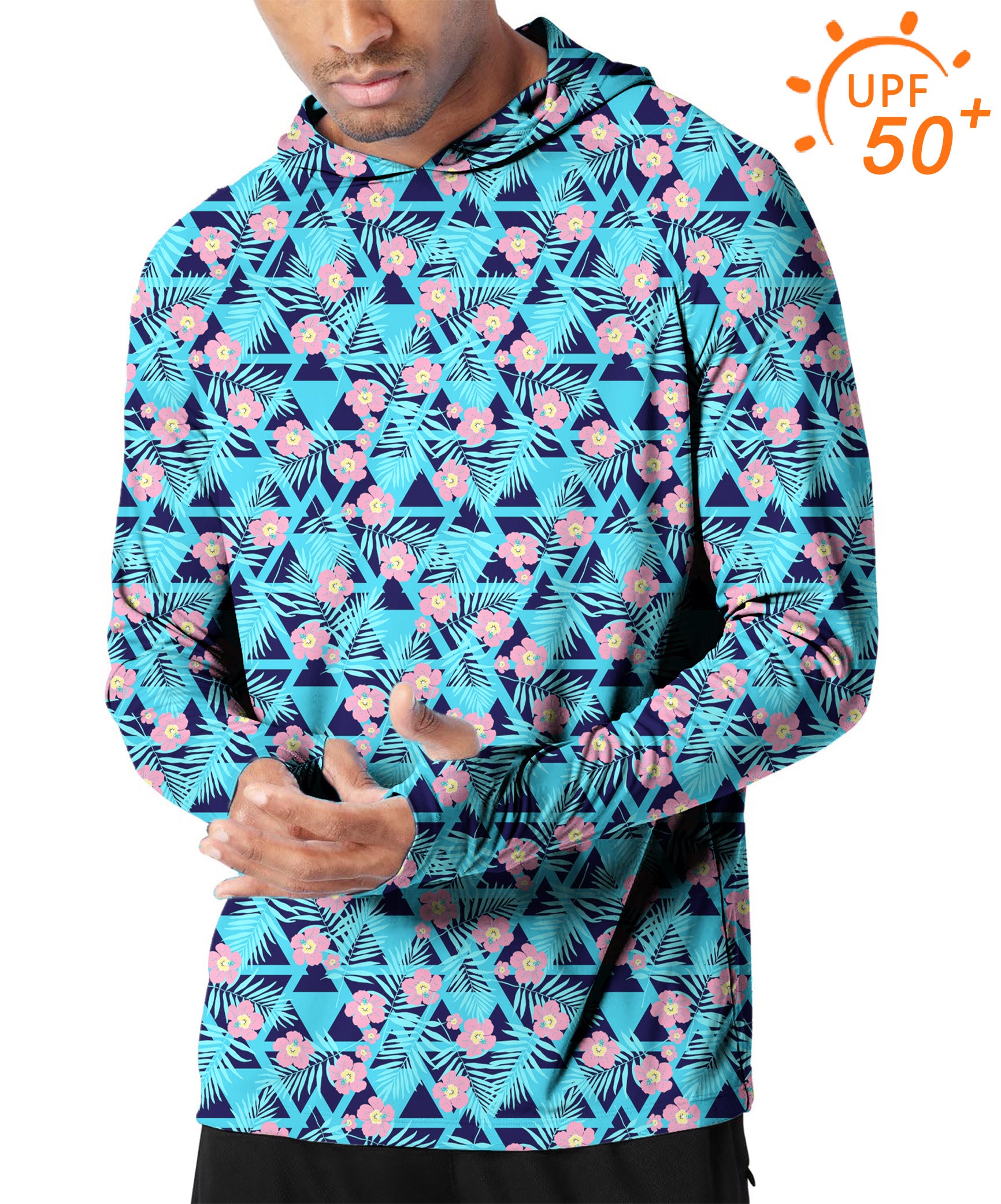 Men's Outdoor Tropical Bloom Golf Sun Protection Slim Fit hoodies