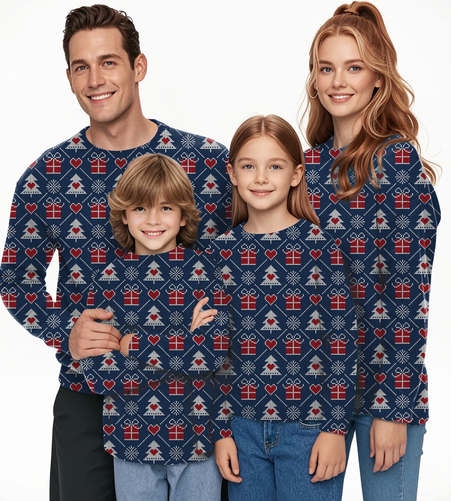 Christmas gift Crewneck Pullover Ugly Sweater Men Women boy girl family