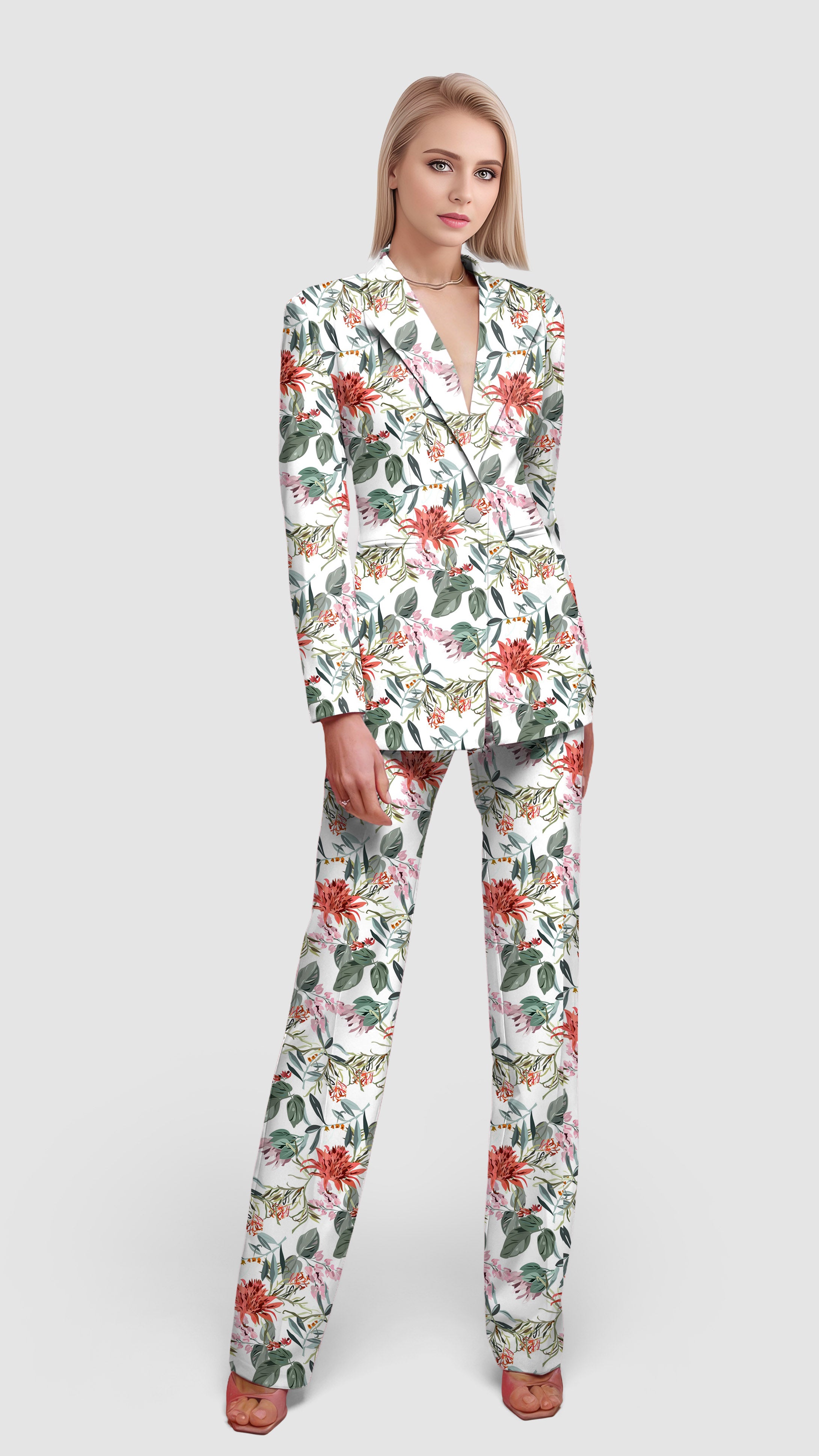 DAISY FLOWER-Women's Blazer Casual Work Office Blazer Suit set