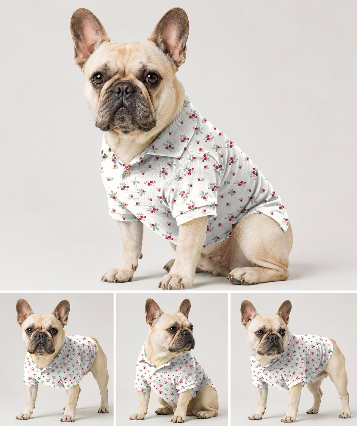 Dog's Christmas holly berries Golf Polo