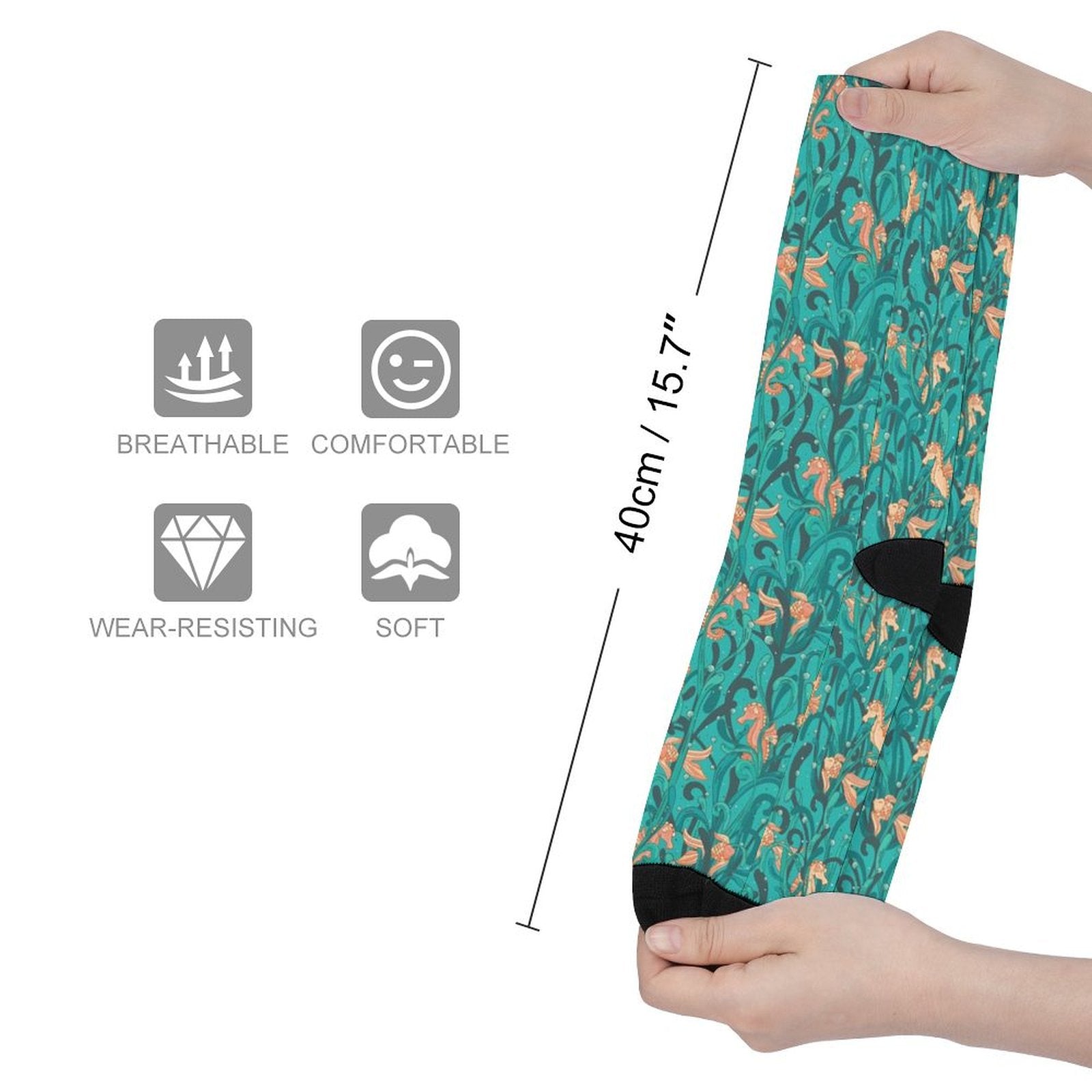 Seahorse Season Prined socks Gifts for Men Women