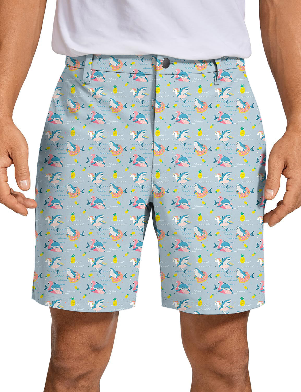 Men's Shark Flamingo Unicorn Golf Shorts