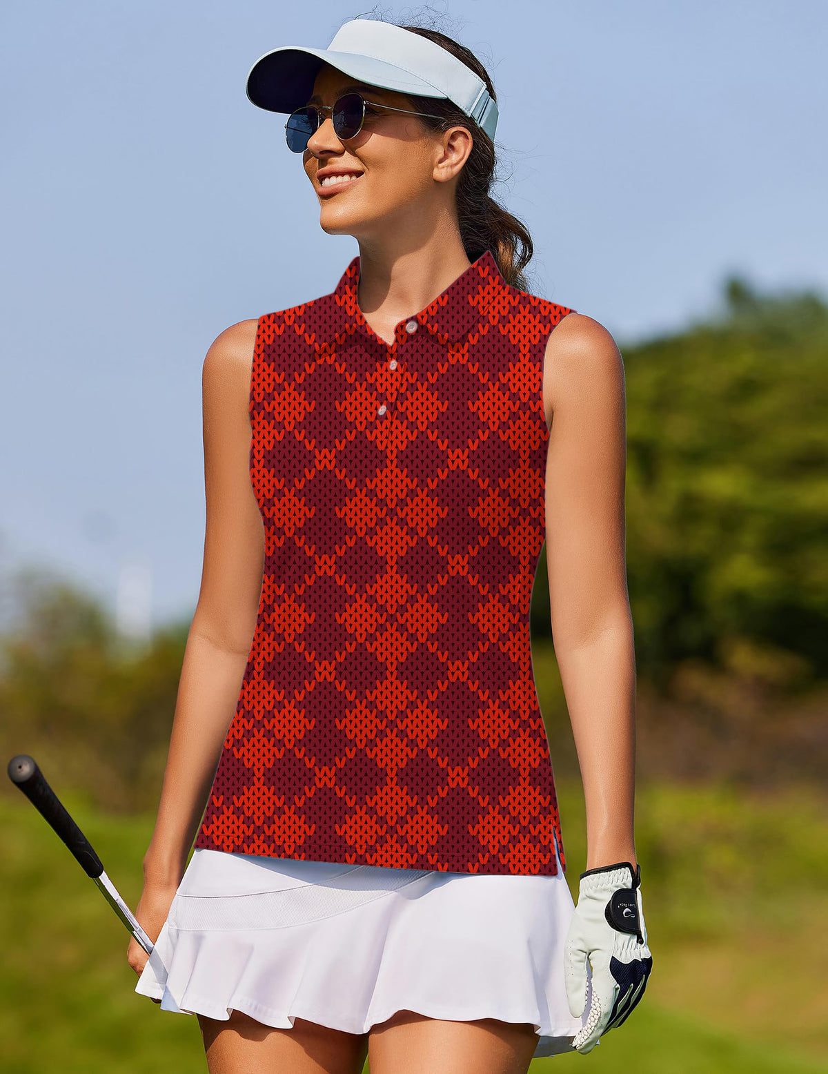 Christmas Red Women's golf Sleeveless shirt