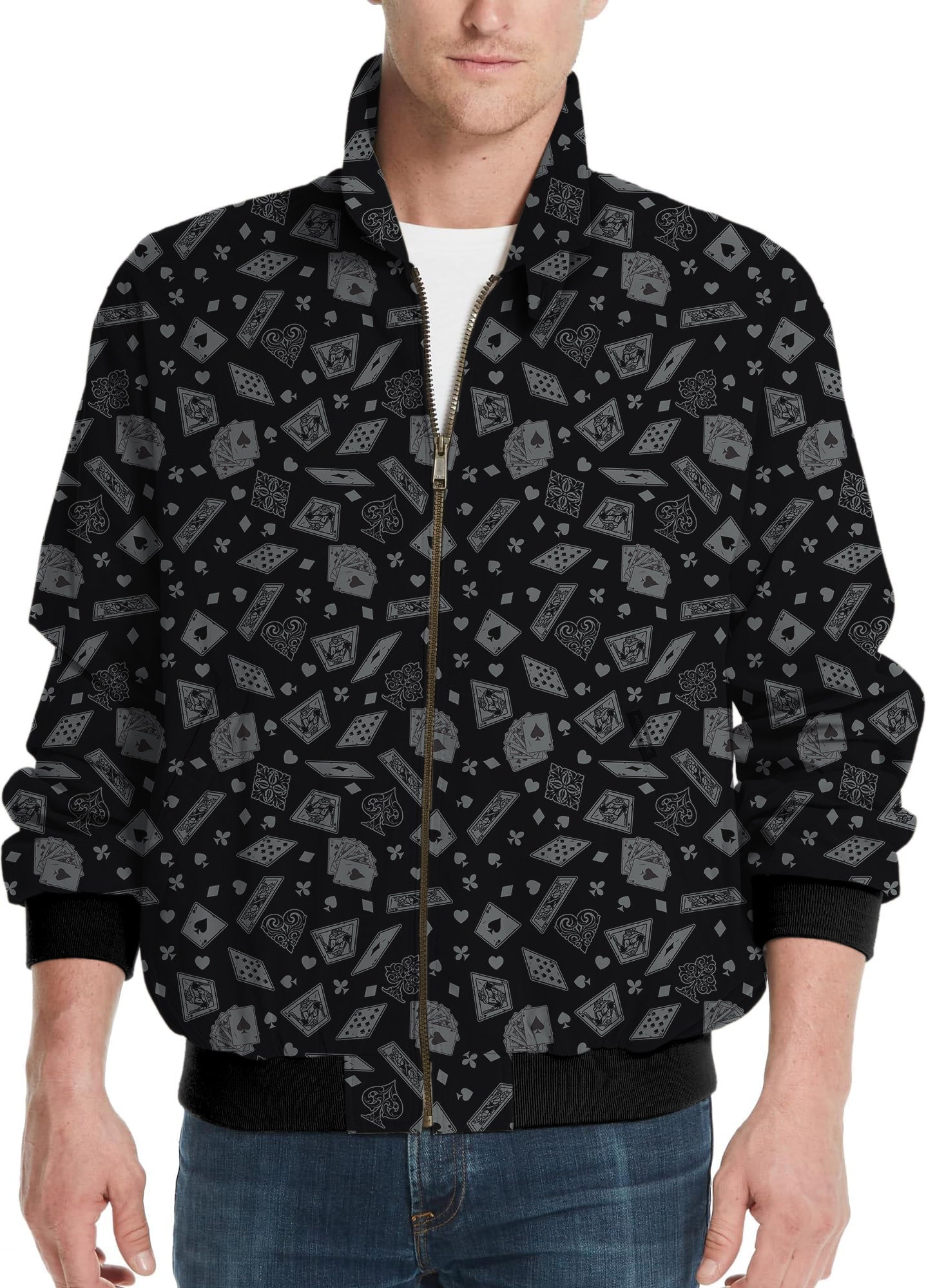 poker-Men's Golf Windbreaker Light Jacket