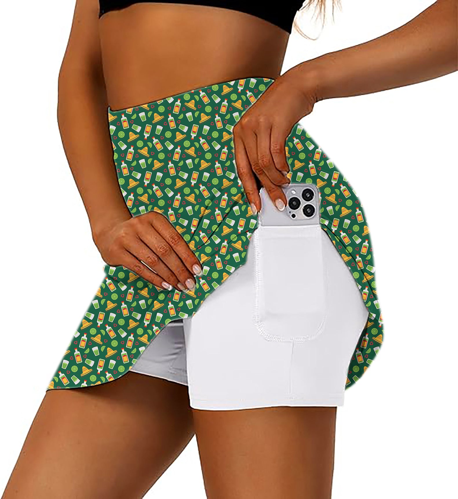 LEMON CHELADA Women's Athletic Golf Skorts Flared Skirts