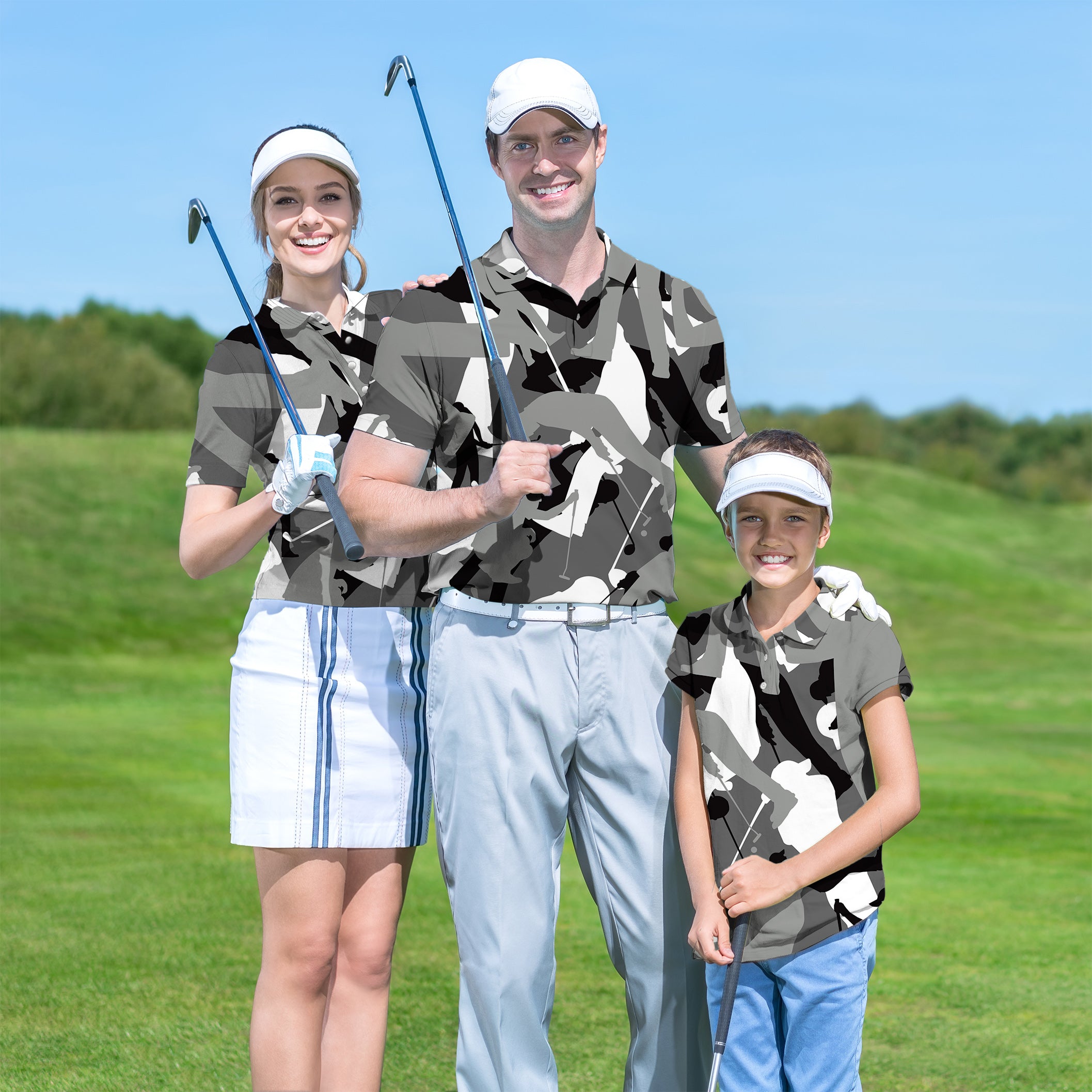 Family Black And White Golf set Golf Championship Trophy tournament