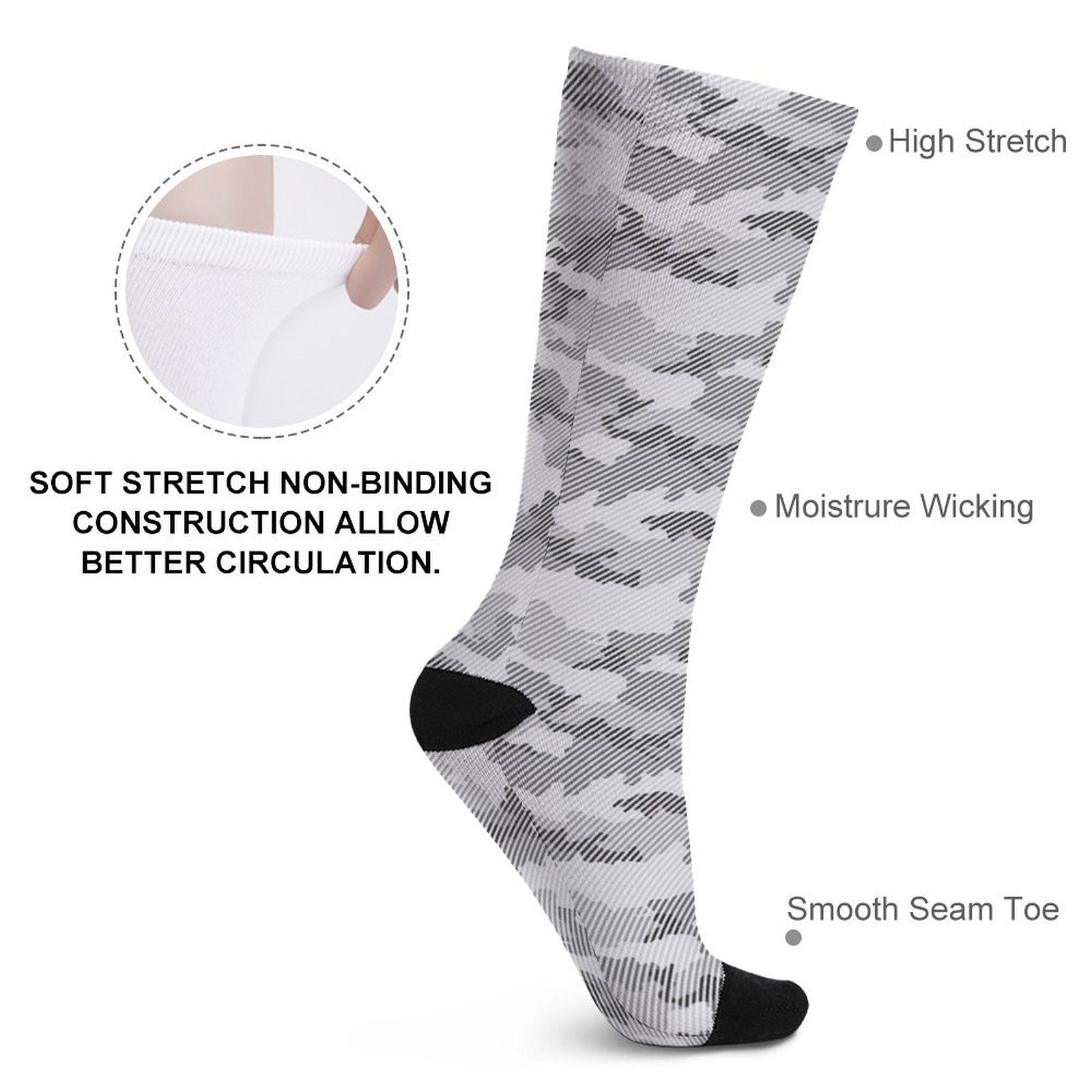 Snow Camo Prined socks Gifts for Men Women