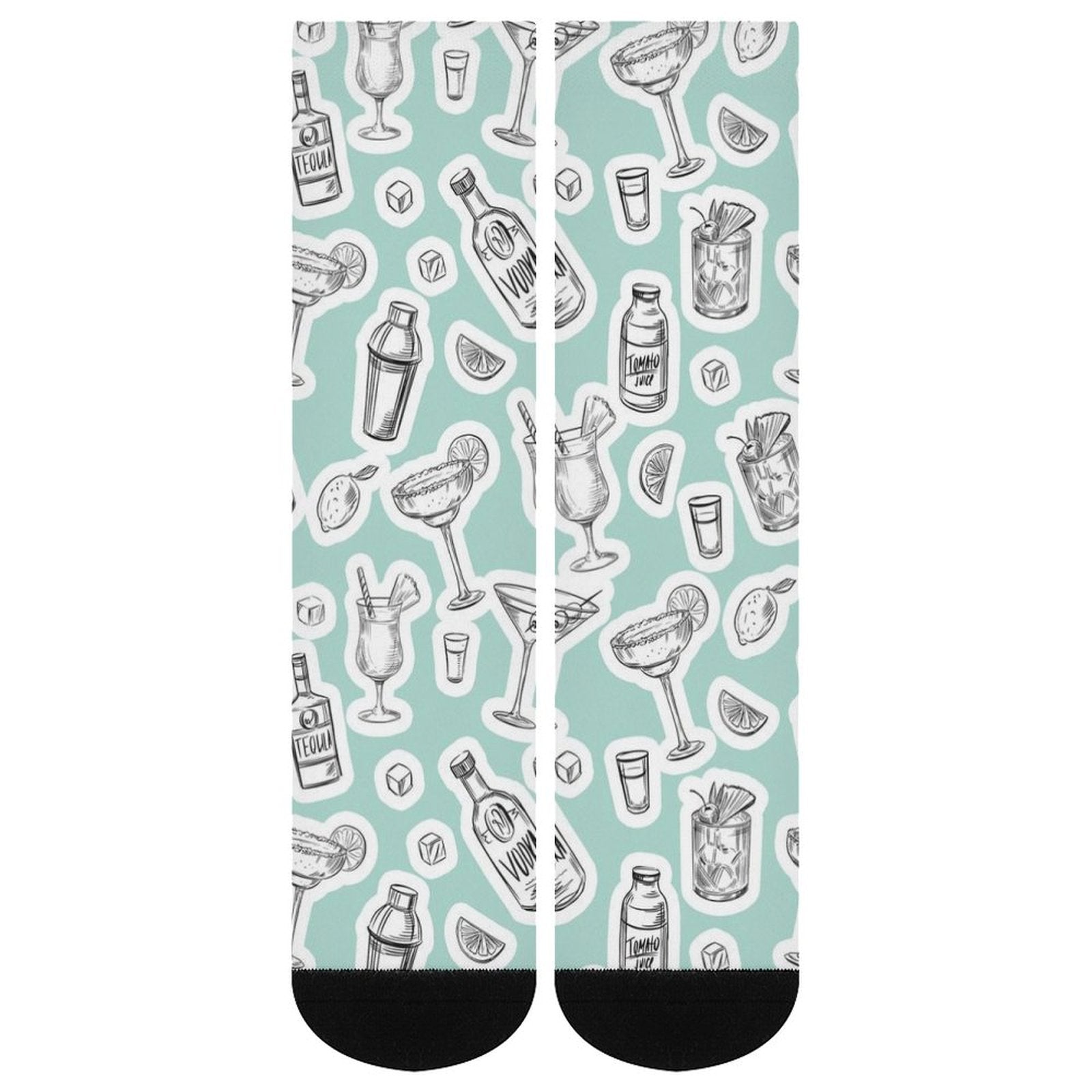 of alcohol cocktails Prined socks Gifts for Men Women