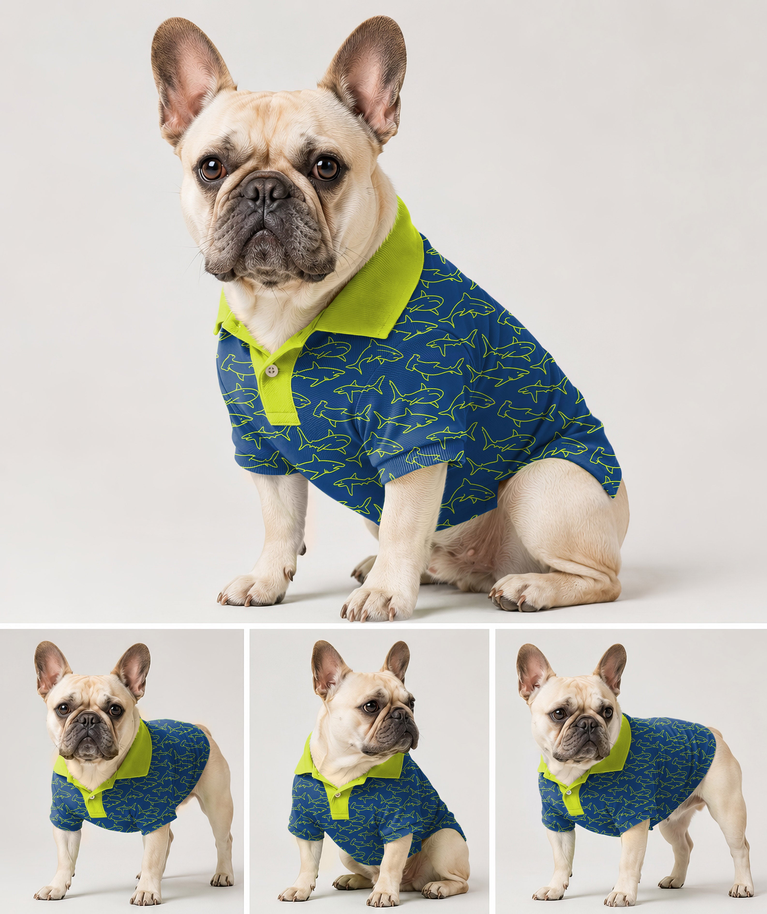 Dog's Blue Sharks Polo