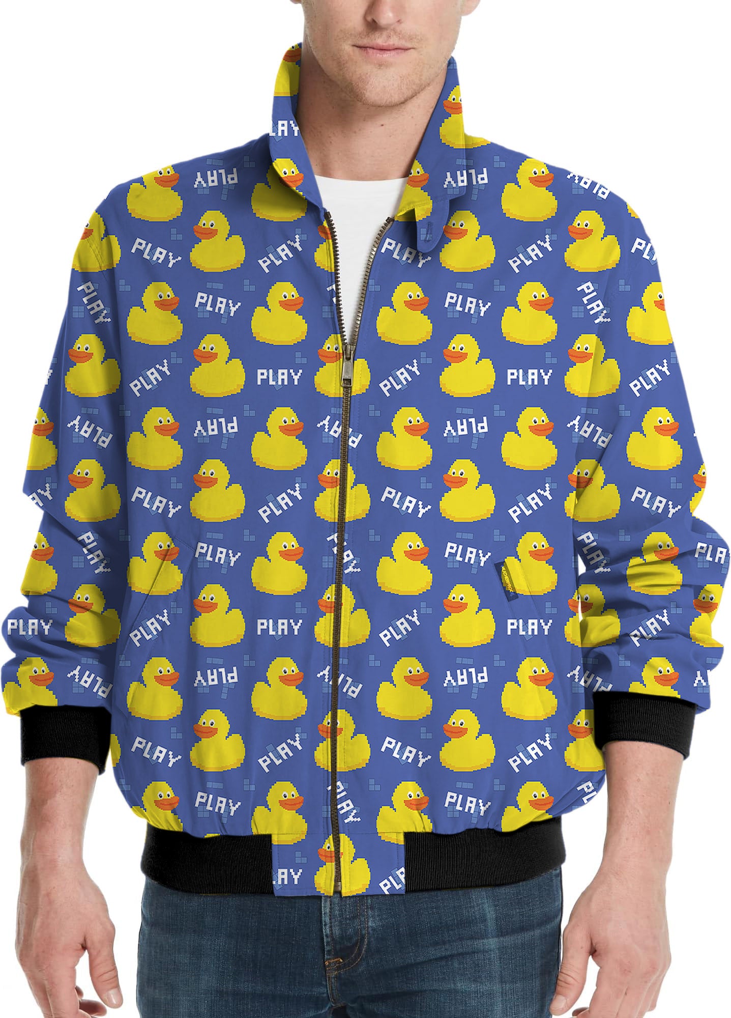 Yellow duck-Men's Golf Windbreaker Light Jacket