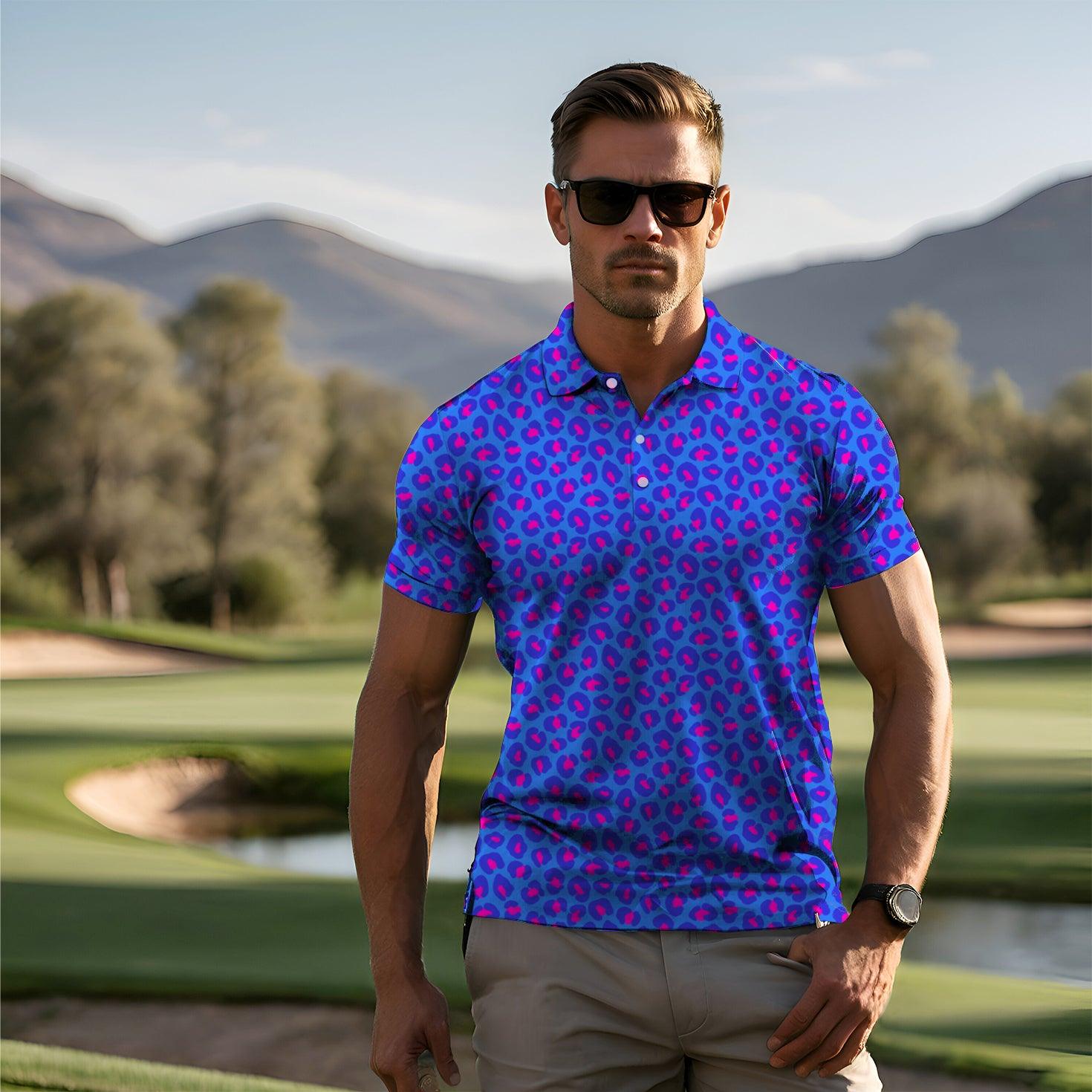 Purple Fantasy Men's golf polo