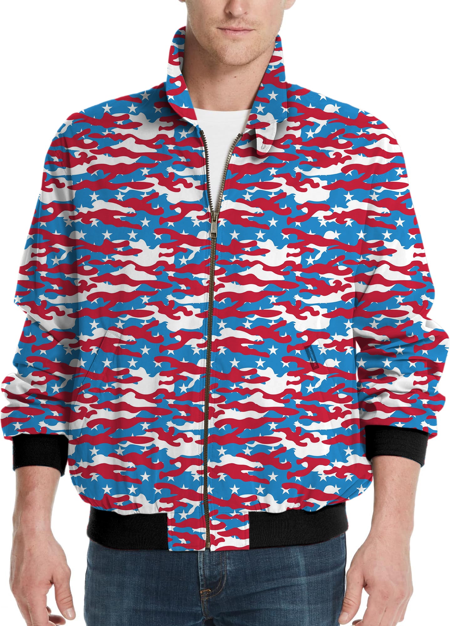 Patriotic Camo-Men's Golf Windbreaker Light Jacket