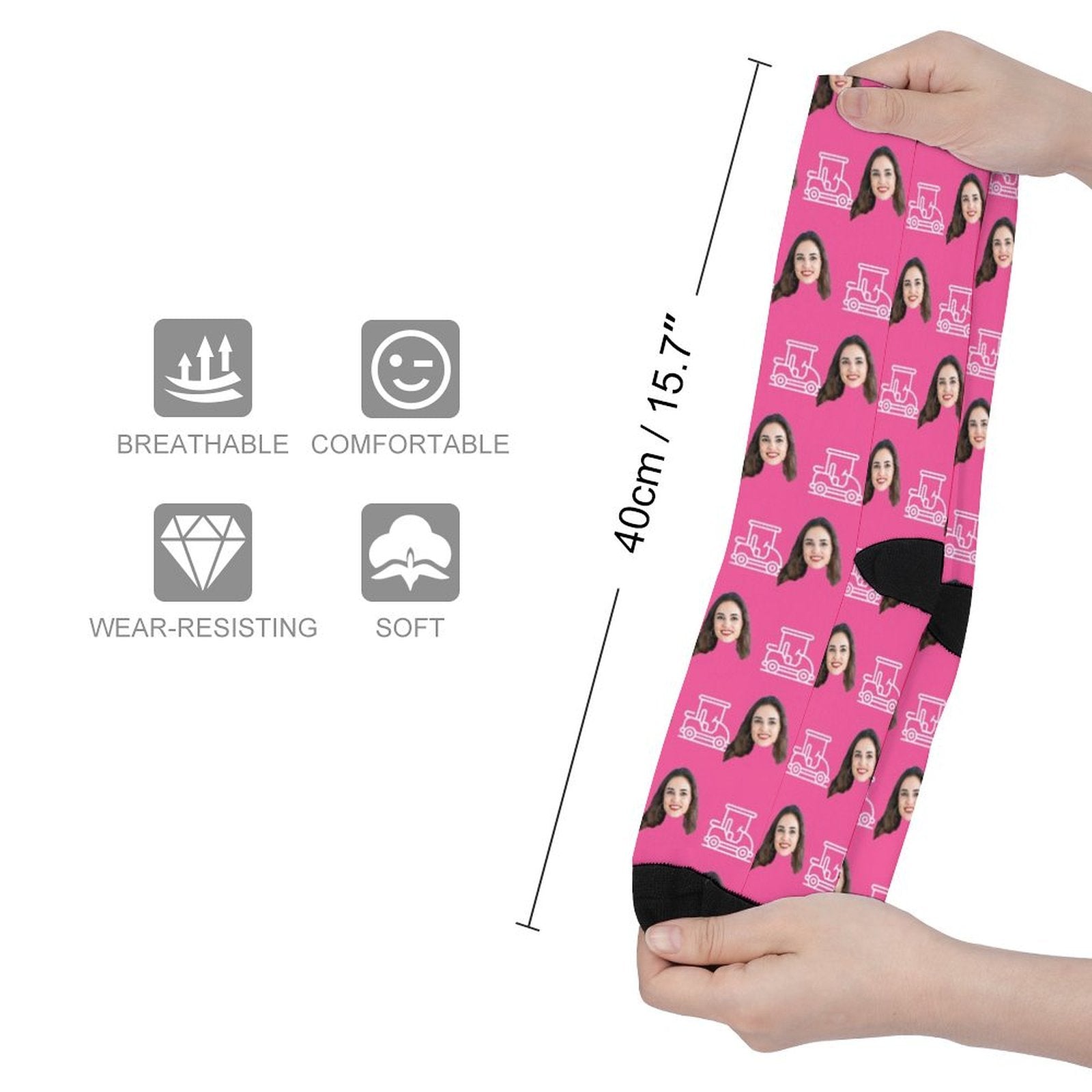 Custom Photo Funny Face- Prined socks Gifts for Men Women