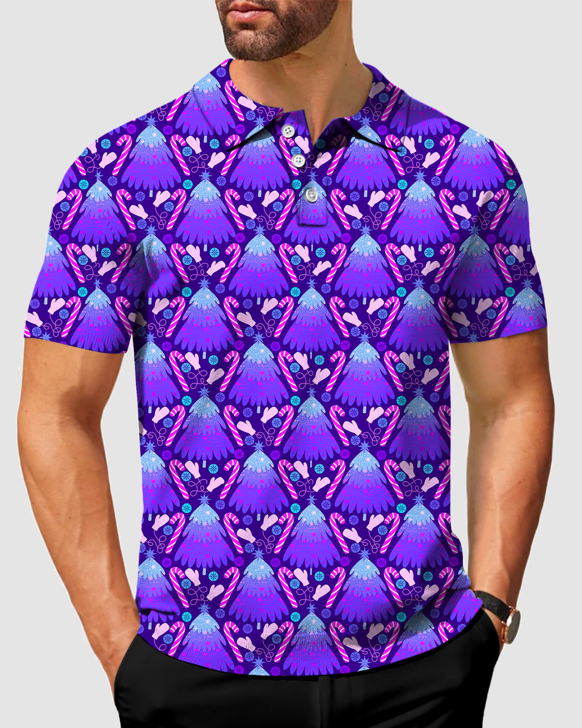 Men's Magical Christmas Tree Polo
