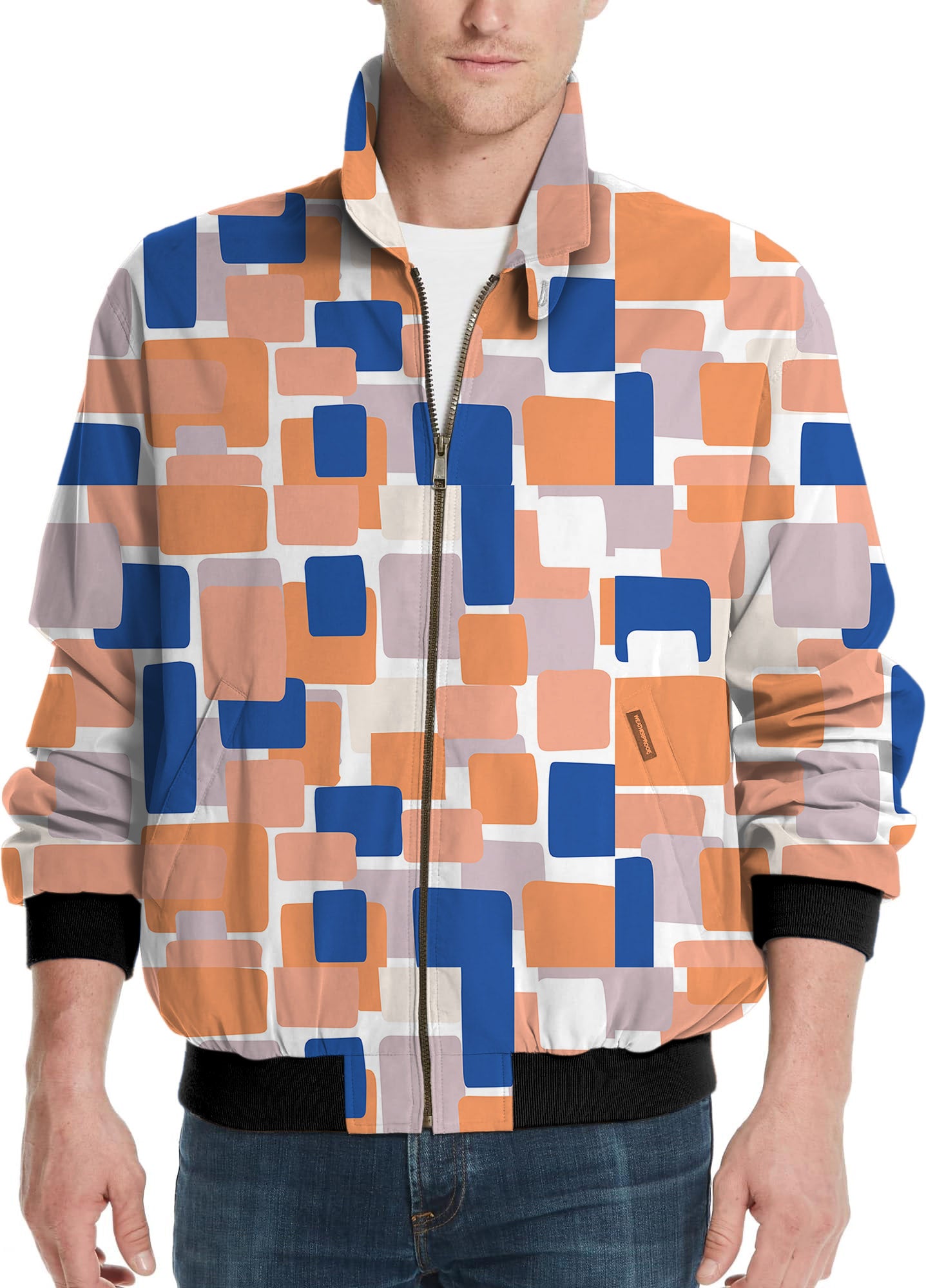 Mosaic-Men's Golf Windbreaker Light Jacket