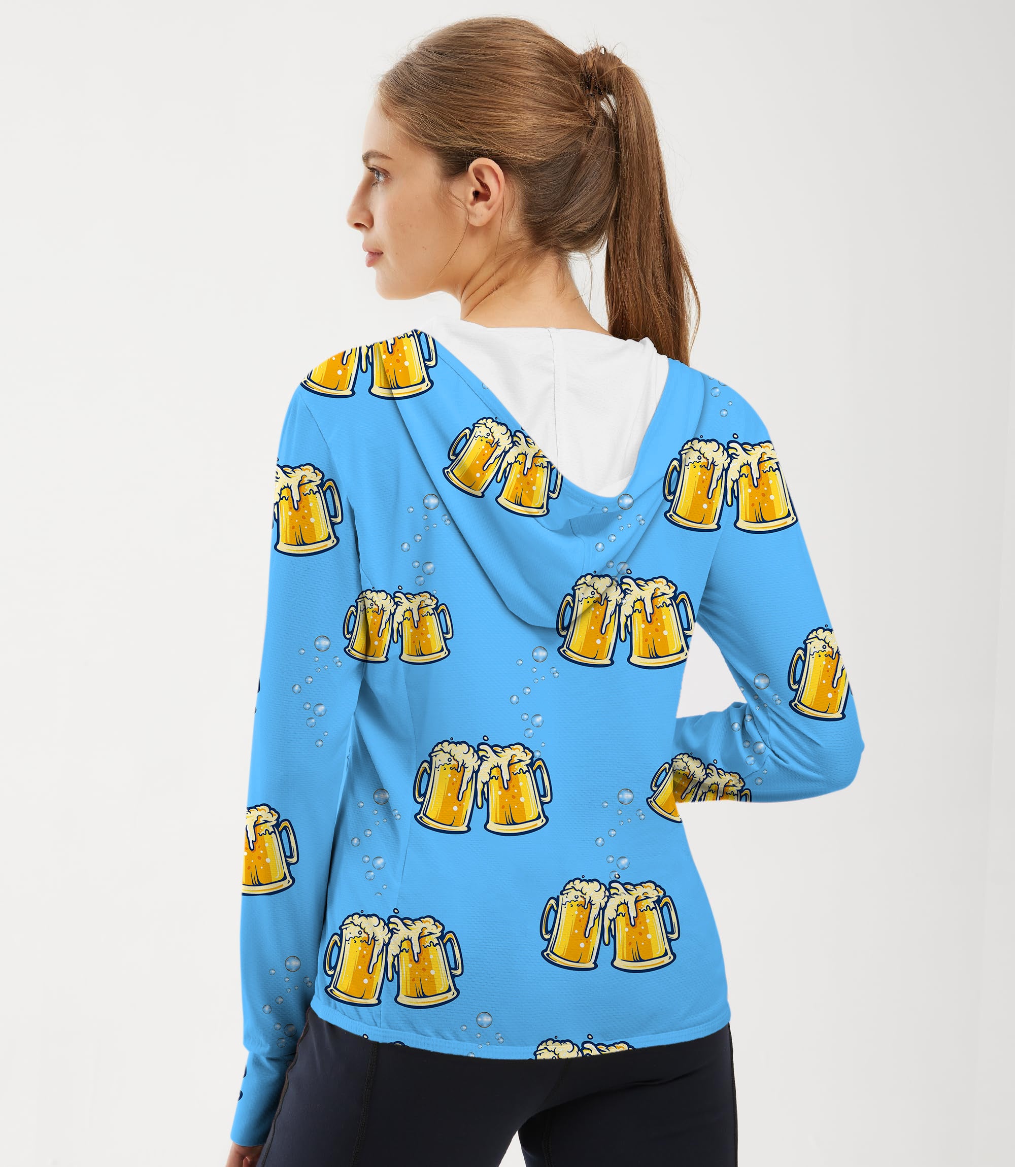 Women's Outdoor Cheers Beer Golf Sun Protection Slim Fit zip hoodies