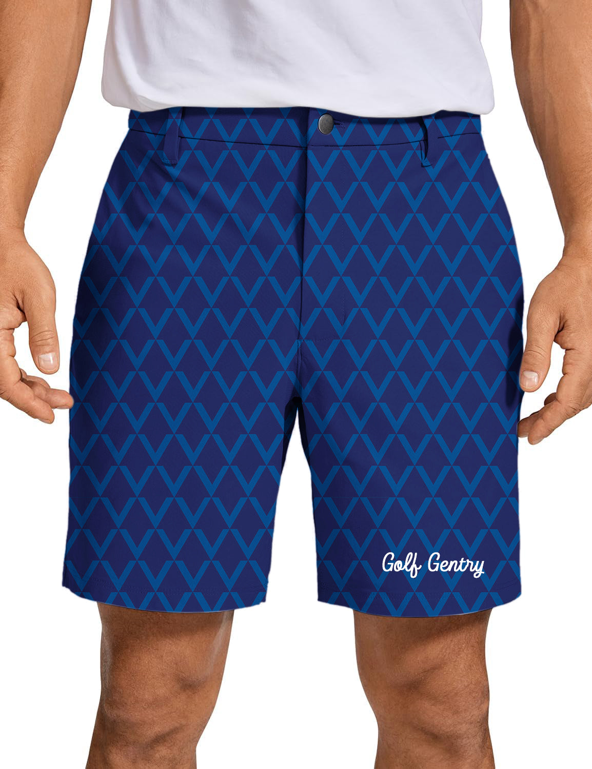 Embroidery Golf men's short Blue Victory V