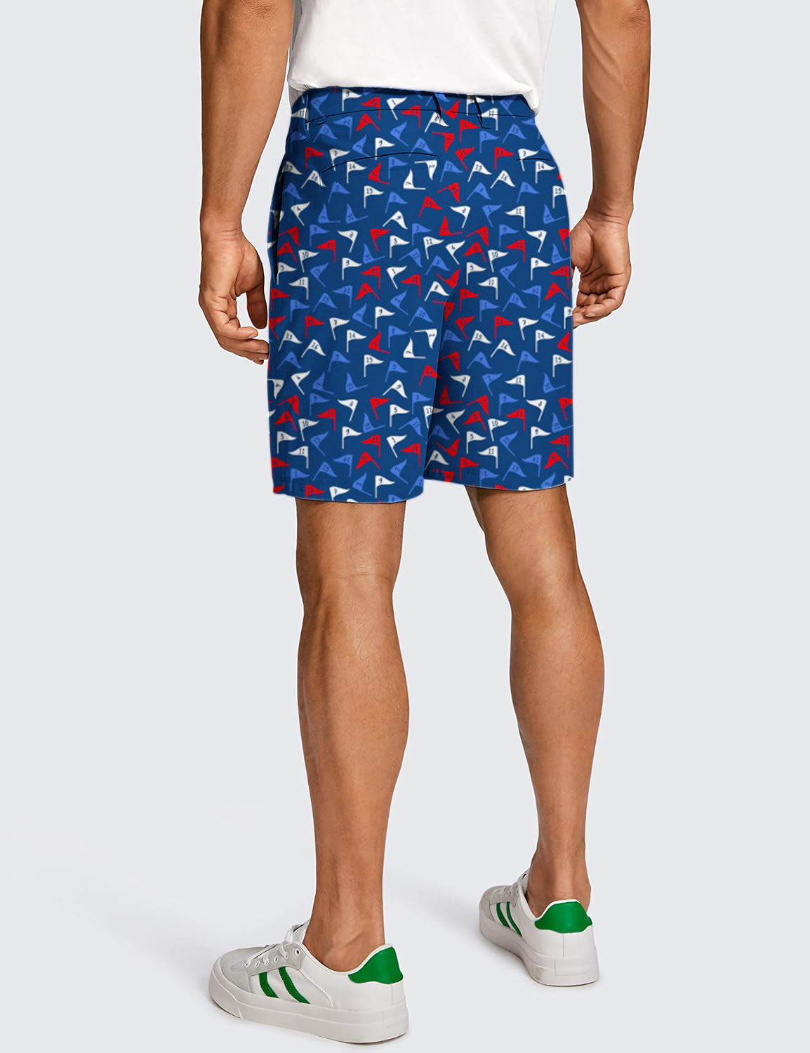 Men Flag Tap Golf Shorts