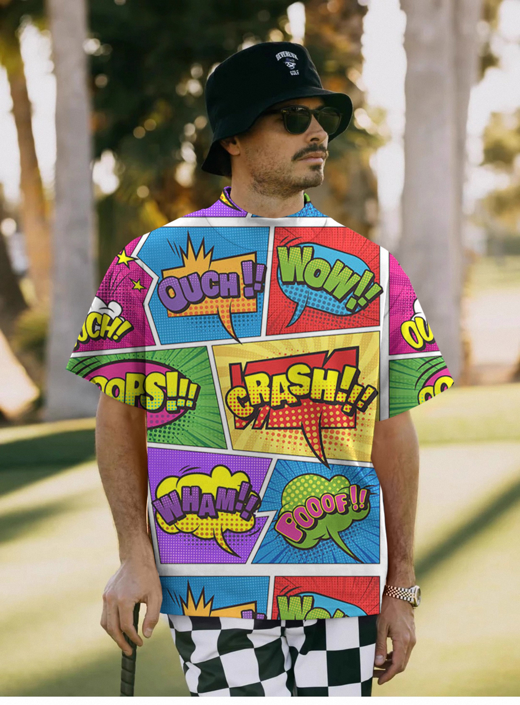 Men's OUCH crash Pullover High neck Long/Short sleeve T-Shirt