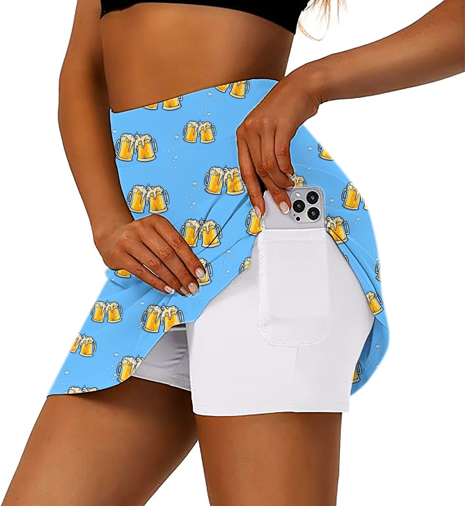 Cheers Beer Women's Athletic Golf Skorts Flared Skirts