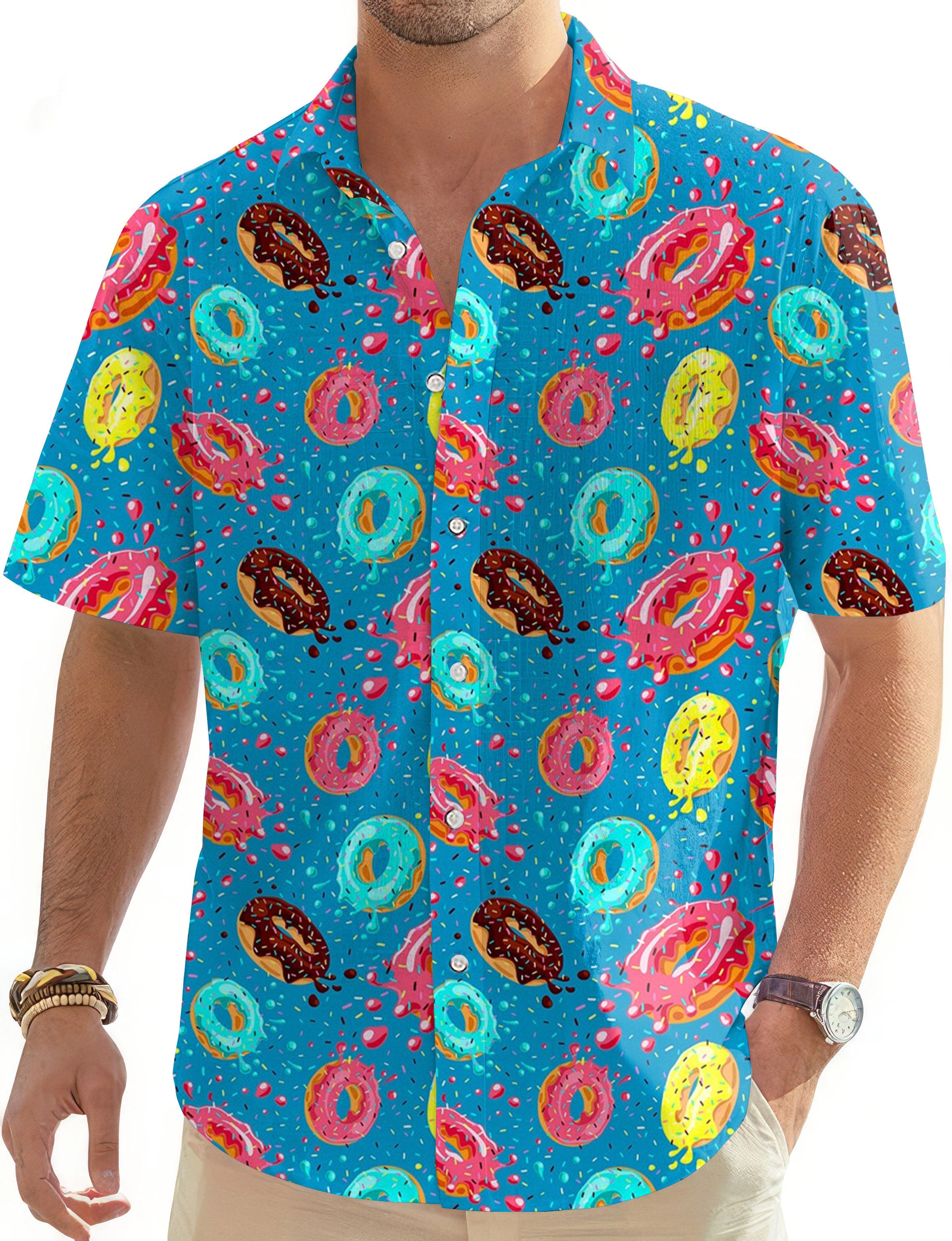 Hole In One-Men's Golf Hawaiian Shirts Button Down Shirt