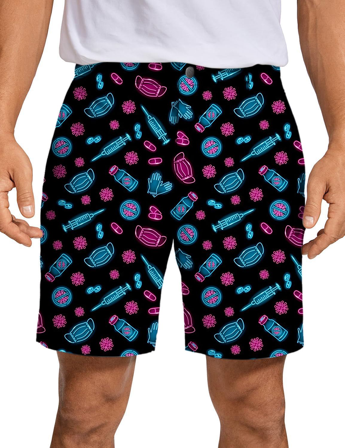 Men's Neon Nurse Golf Shorts