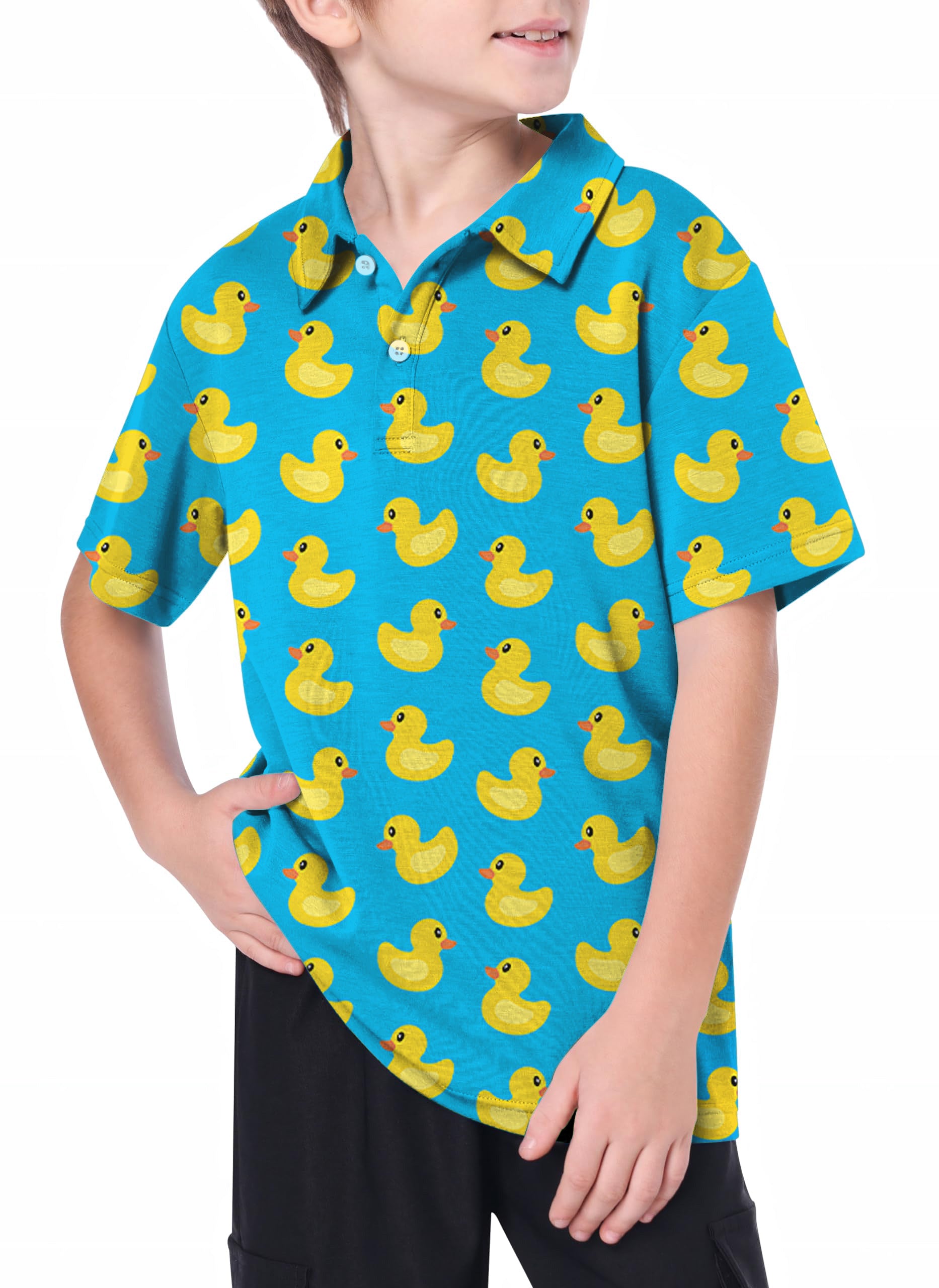 Youth Yellow duck Golf Polo