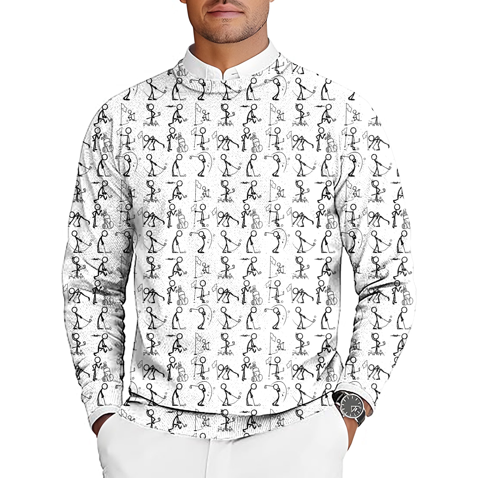 Play Golf Men's Golf Crewneck Pullover Sweaters Ugly Sweater