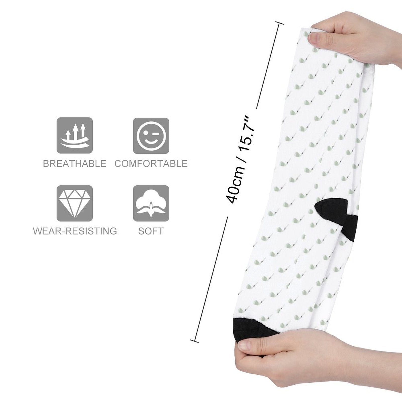 Golf Club Prined Sock Gifts for Men Women
