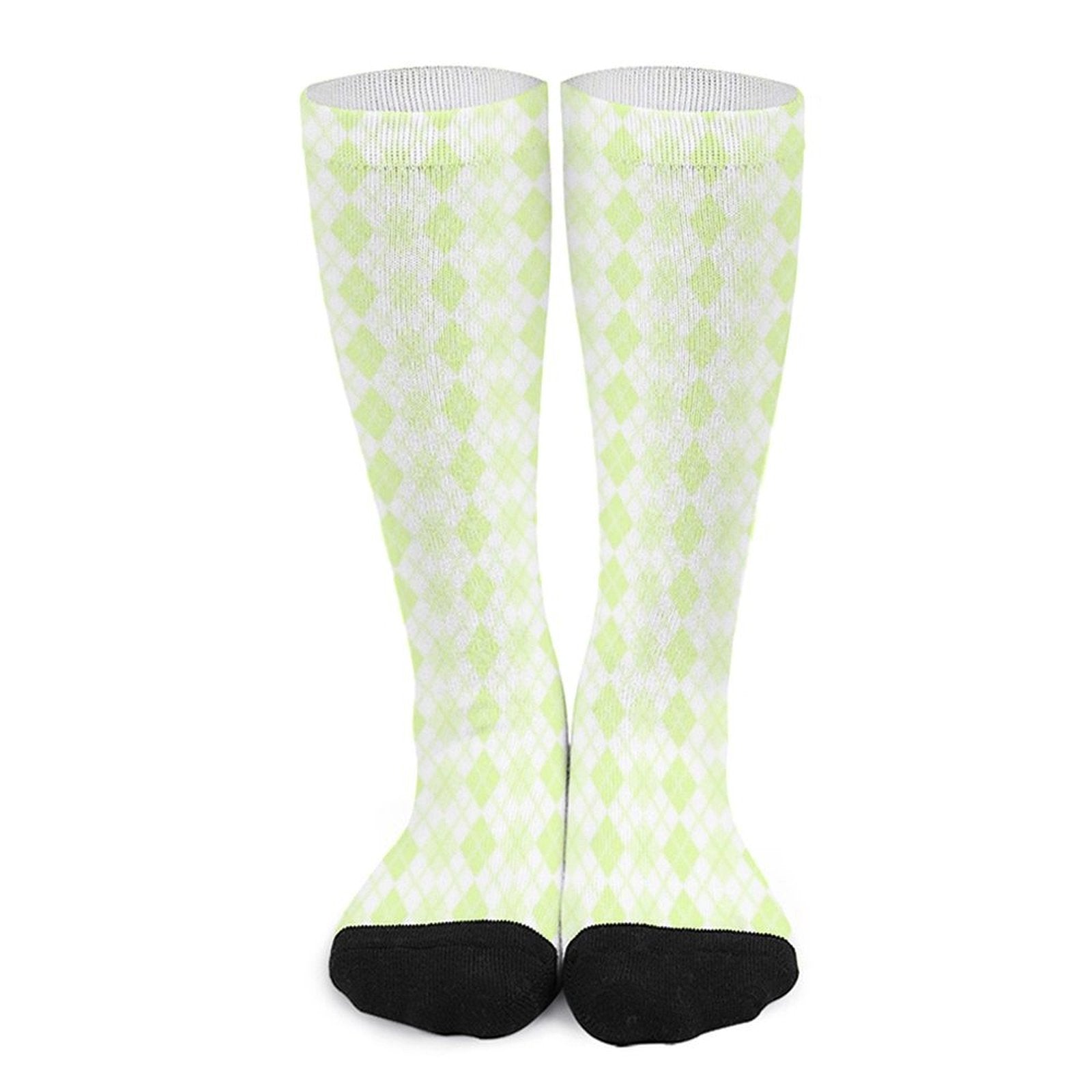 green grid Prined socks Gifts for Men Women
