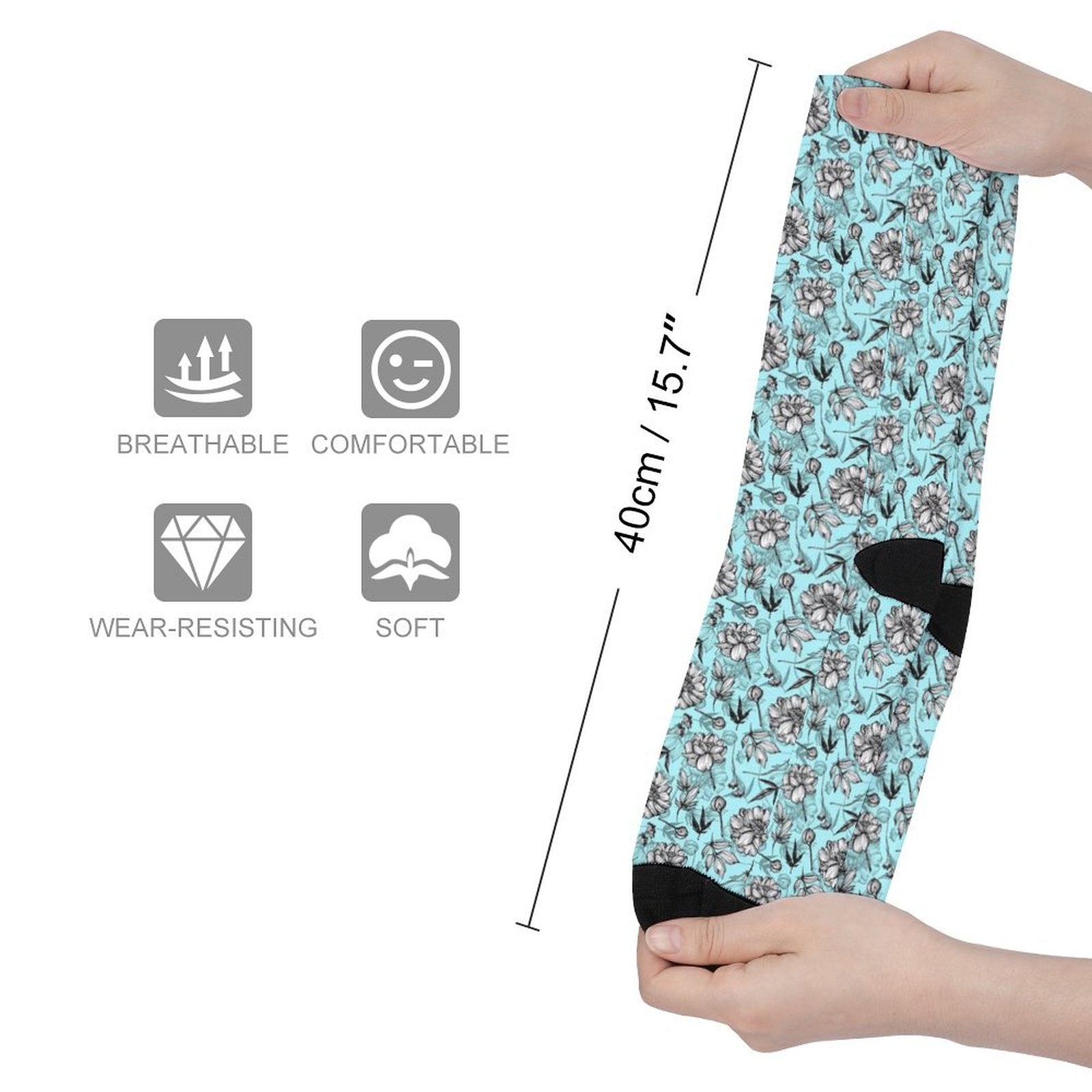 Blue Tropics Prined socks Gifts for Men Women