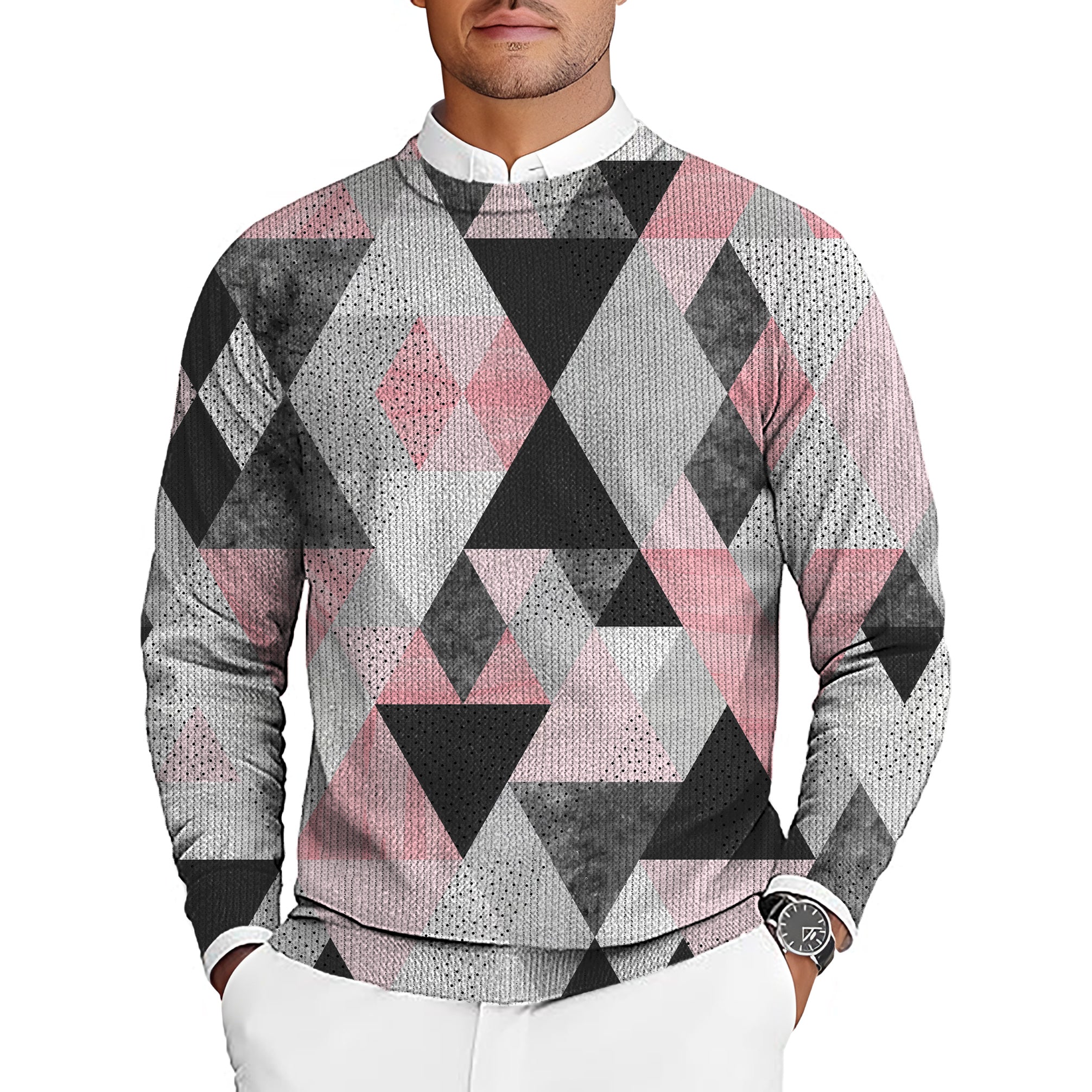 On Par Men's Golf Crewneck Pullover Sweaters Ugly Sweater