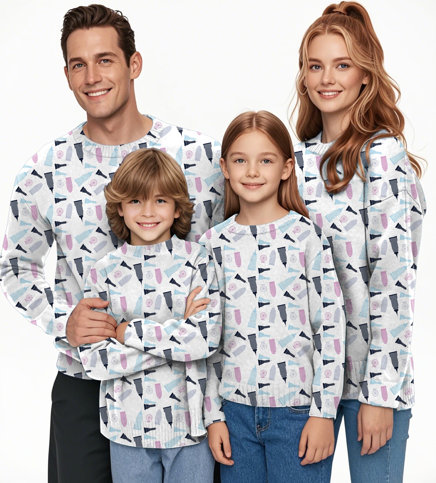 limited edition Empire State Building Crewneck Pullover Ugly Sweater Men Women boy girl family