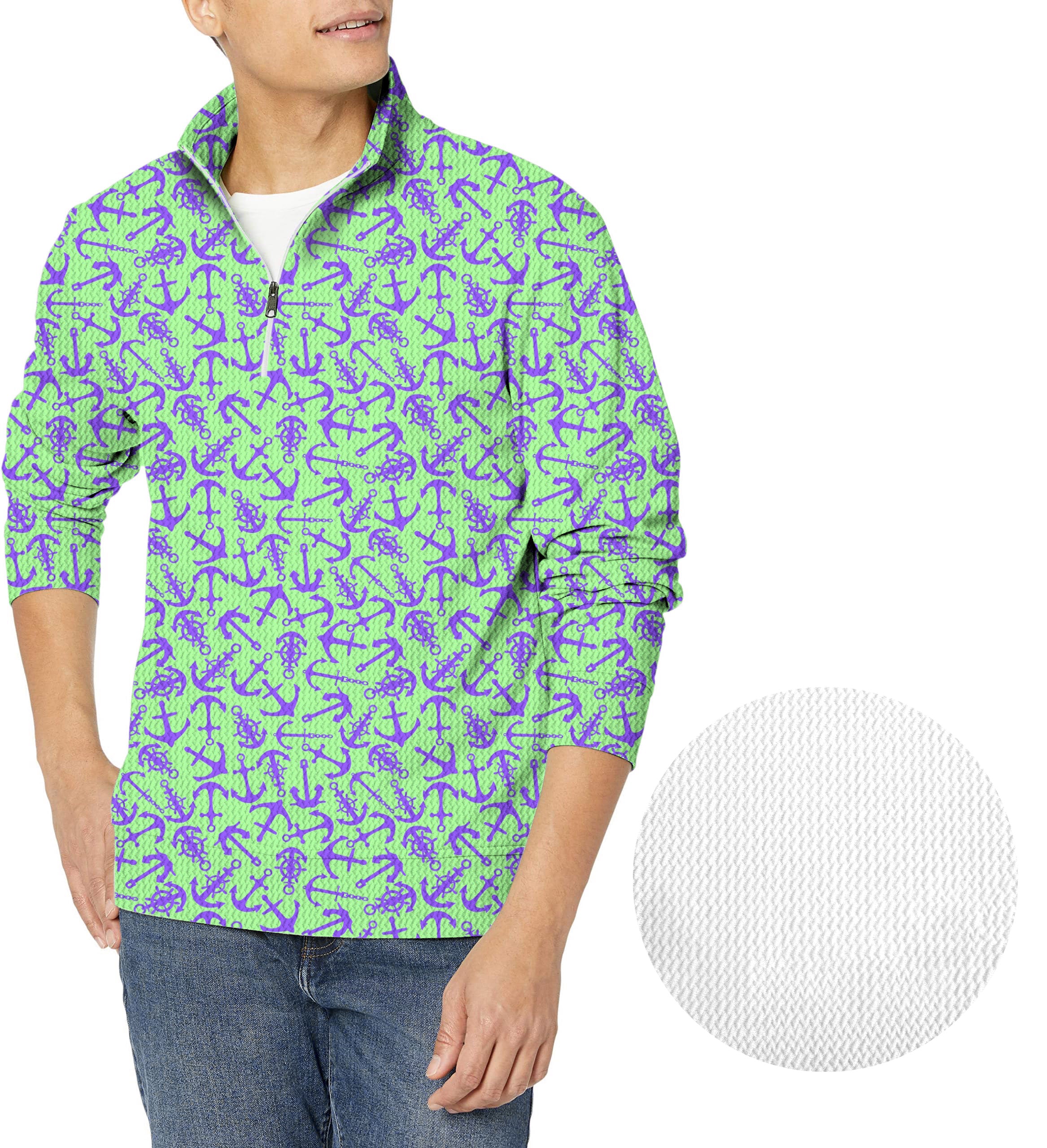 Anchor-Men's Golf Waffle Zipper Pullover
