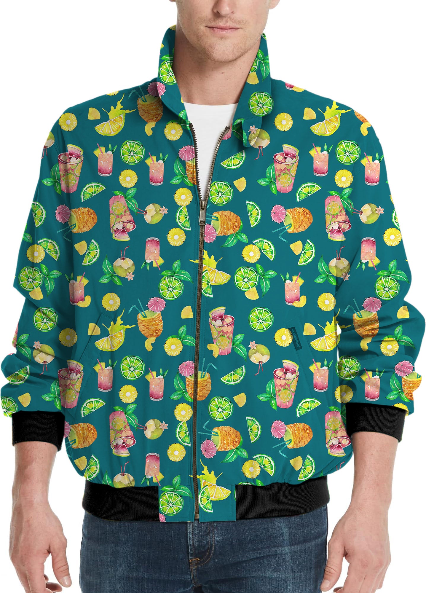 Tropical Paradise-Men's Golf Windbreaker Light Jacket