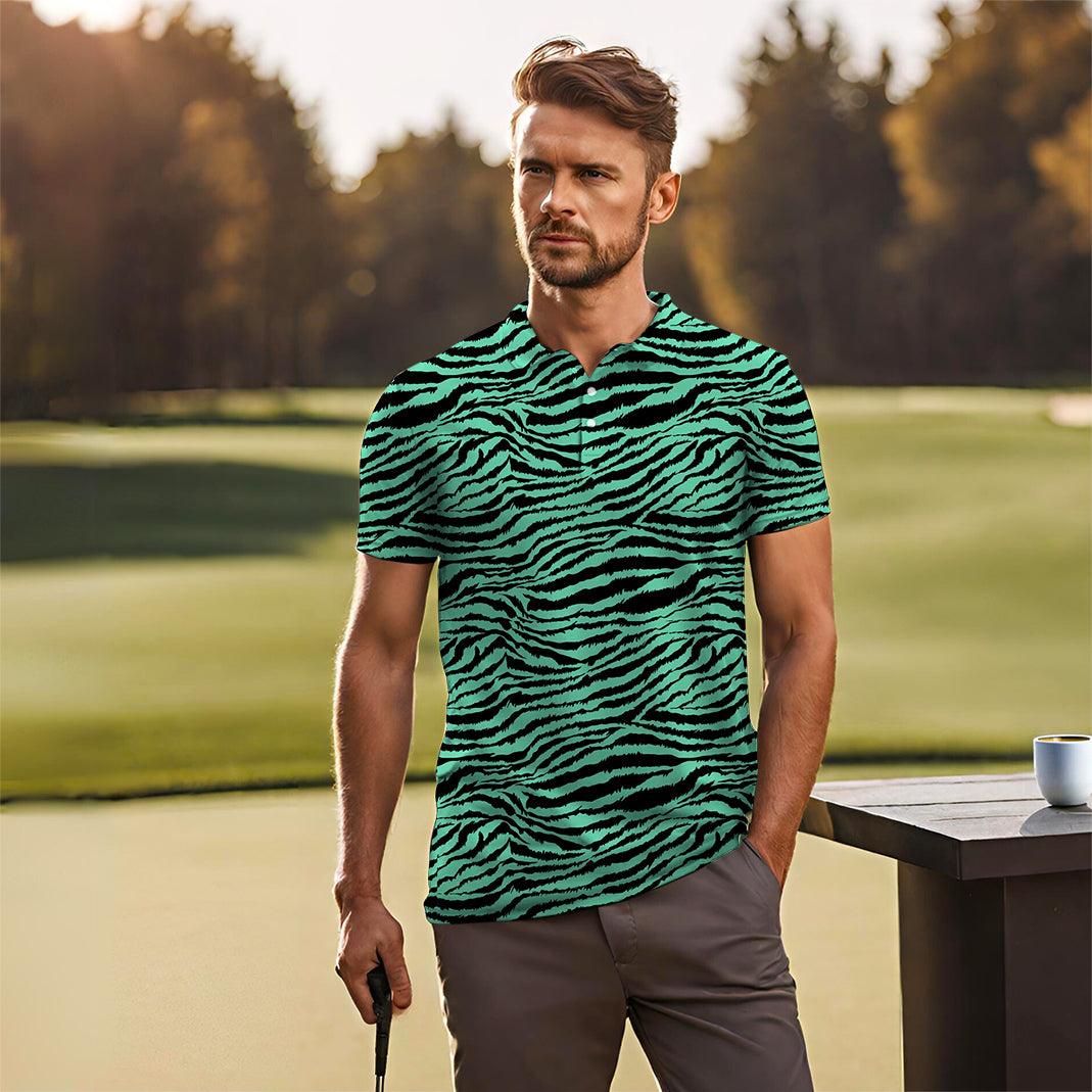 Men's Teal Tiger golf polo