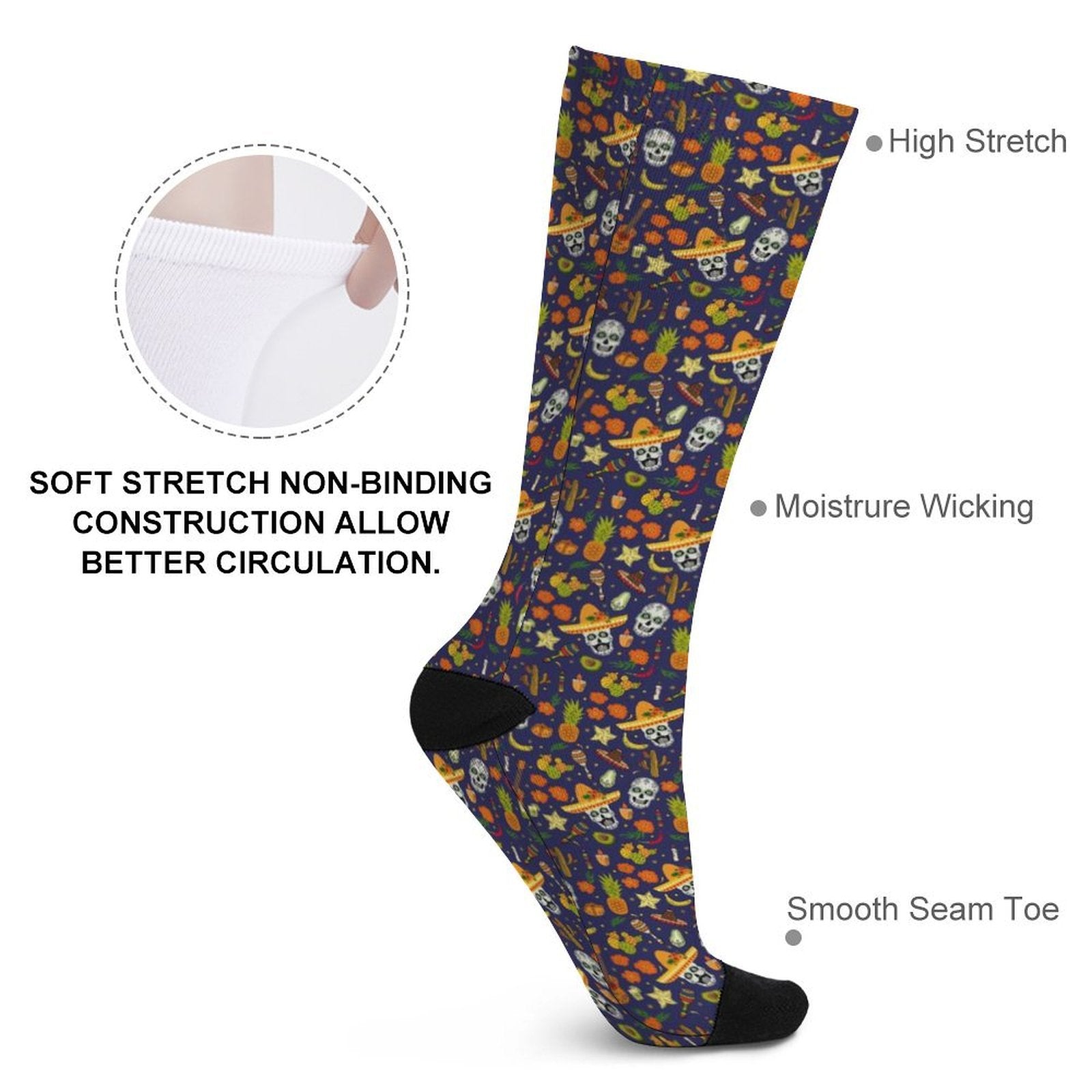 Enthusiastic Skull Prined socks Gifts for Men Women