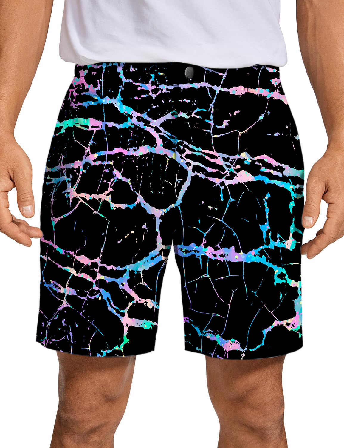 Men's Rainbow Lightning Golf Shorts