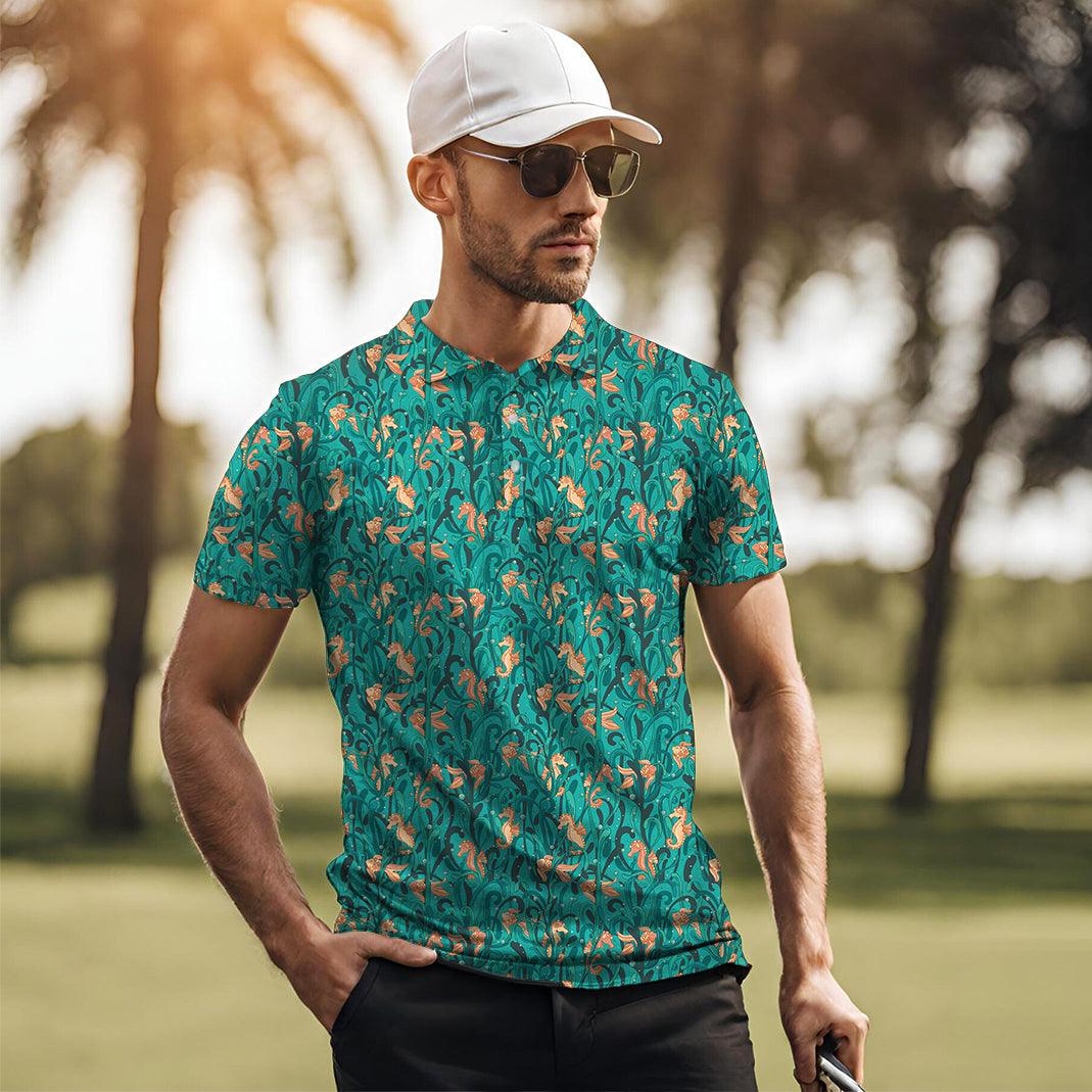 Men's Seahorse Season golf polo